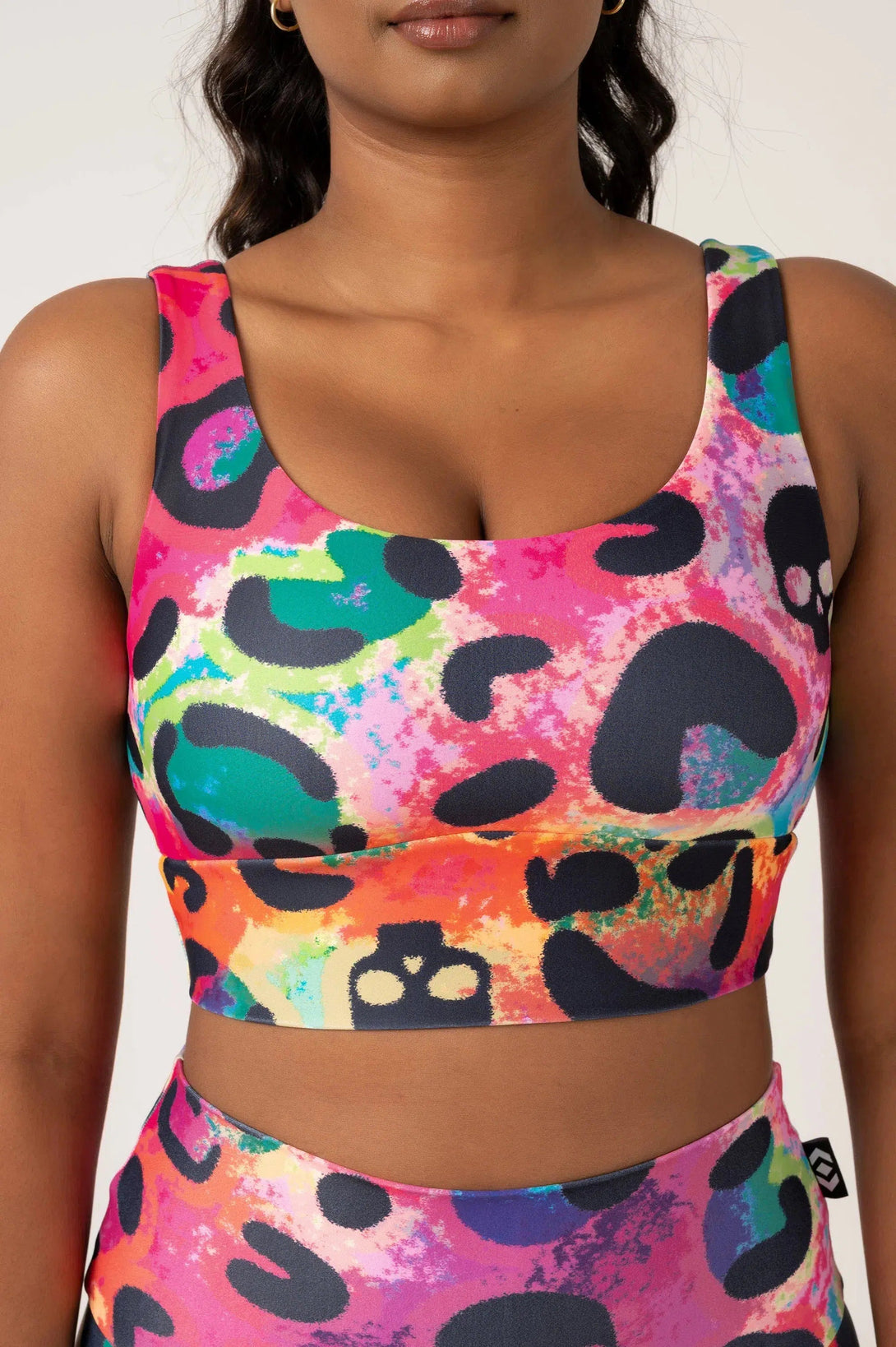 Performance Scoop Neck Comfort Crop Top - Rave In The Grave-Activewear-Exoticathletica