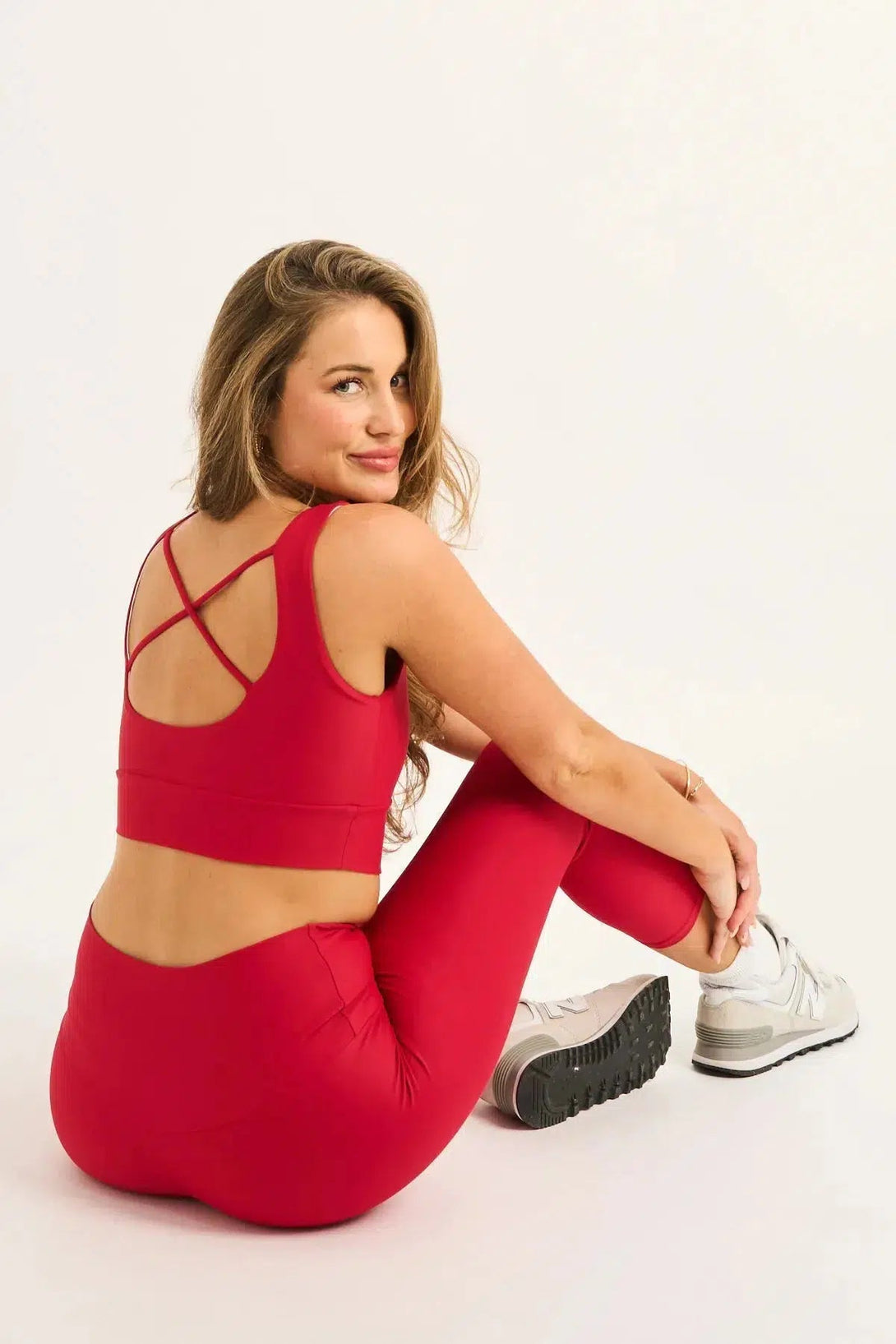 Performance Scoop Neck Comfort Crop Top - Red-Activewear-Exoticathletica