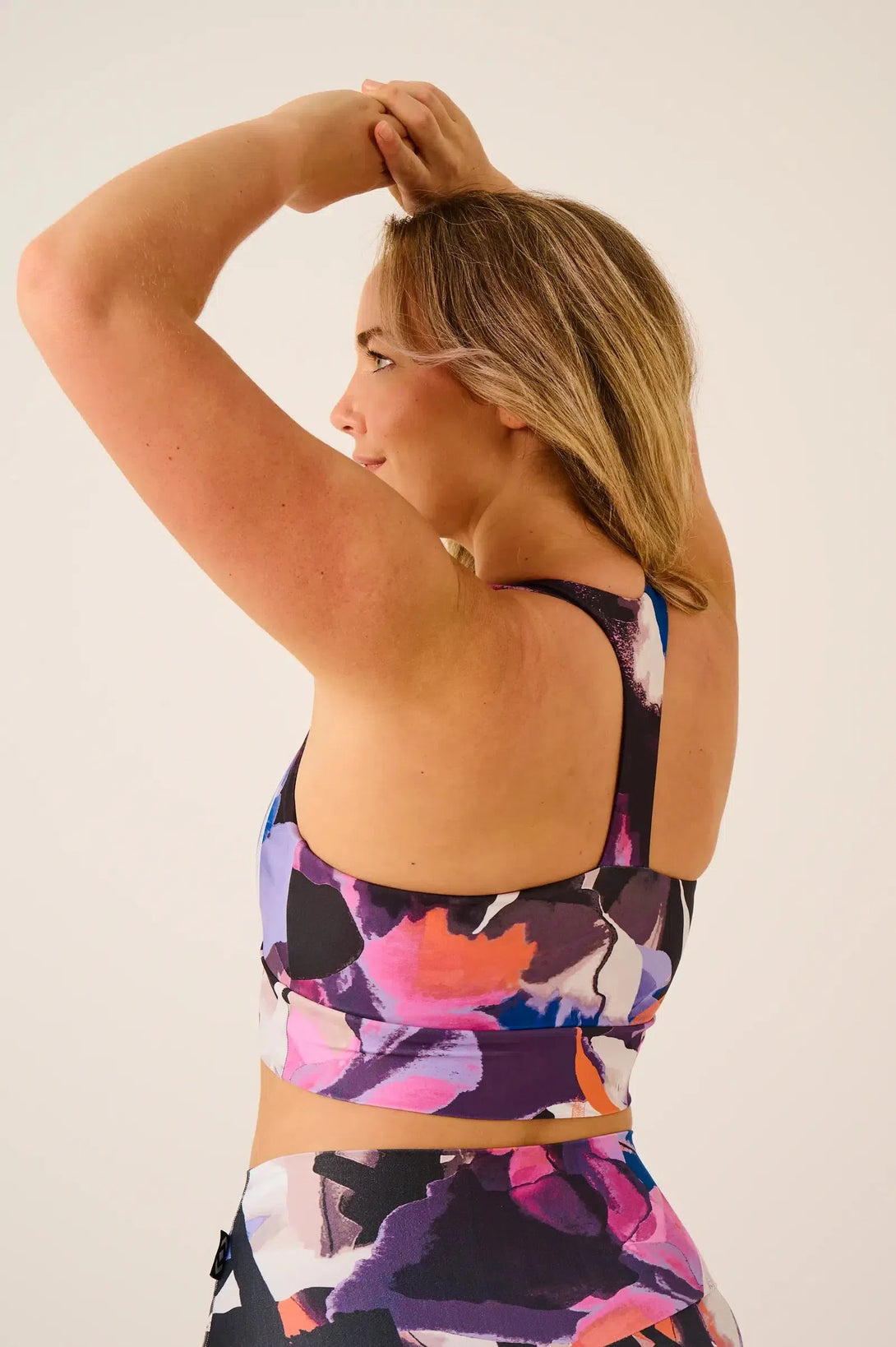 Performance T Back Comfort Crop - Calypso Nights-Activewear-Exoticathletica