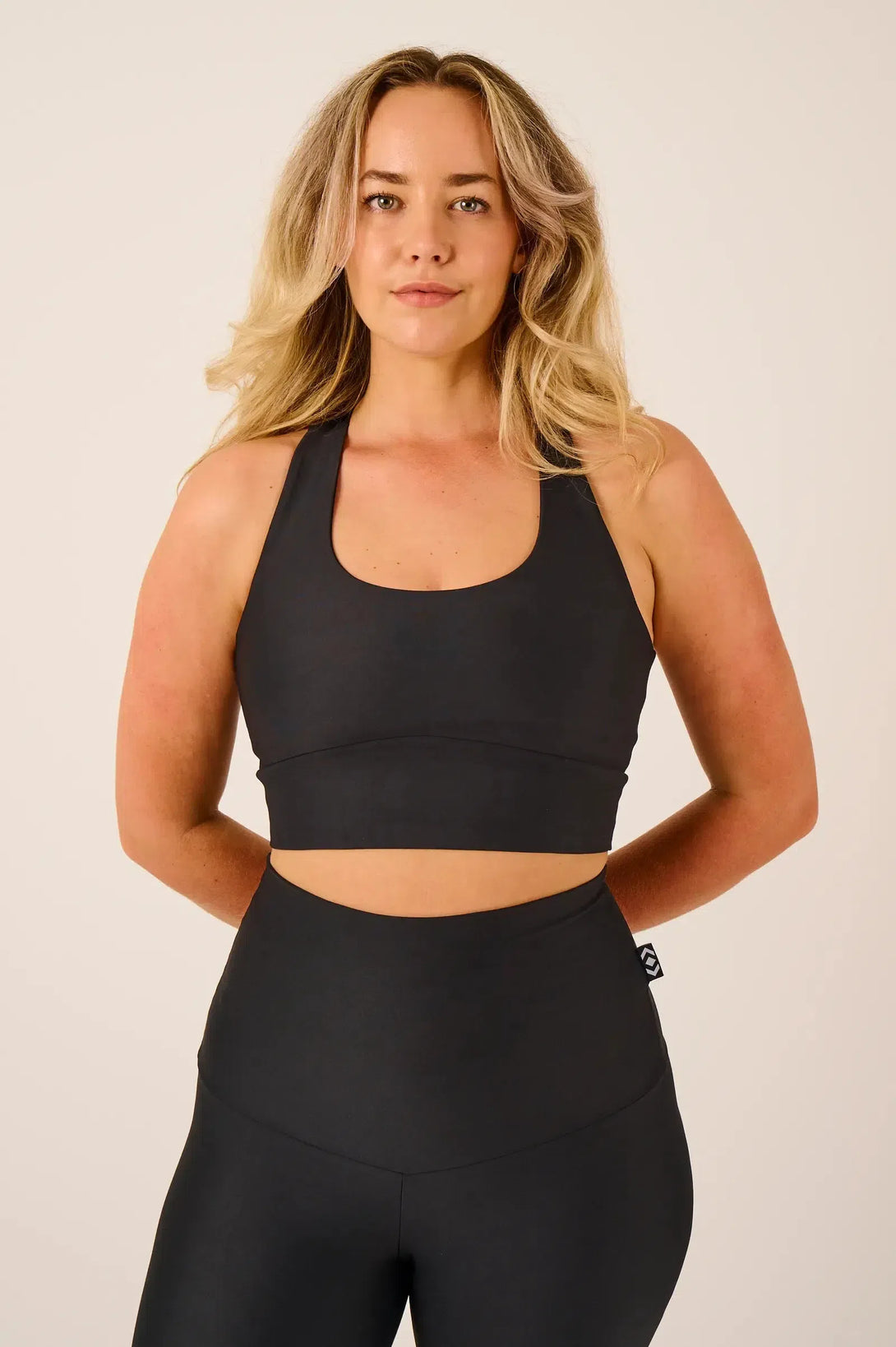 Performance T Back Comfort Crop Top - Black-Activewear-Exoticathletica