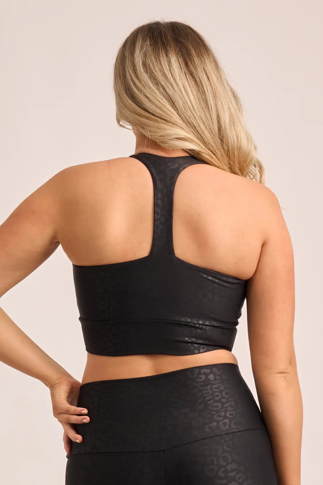 Performance T Back Comfort Crop Top - Black Exotic Touch Jag-Activewear-Exoticathletica