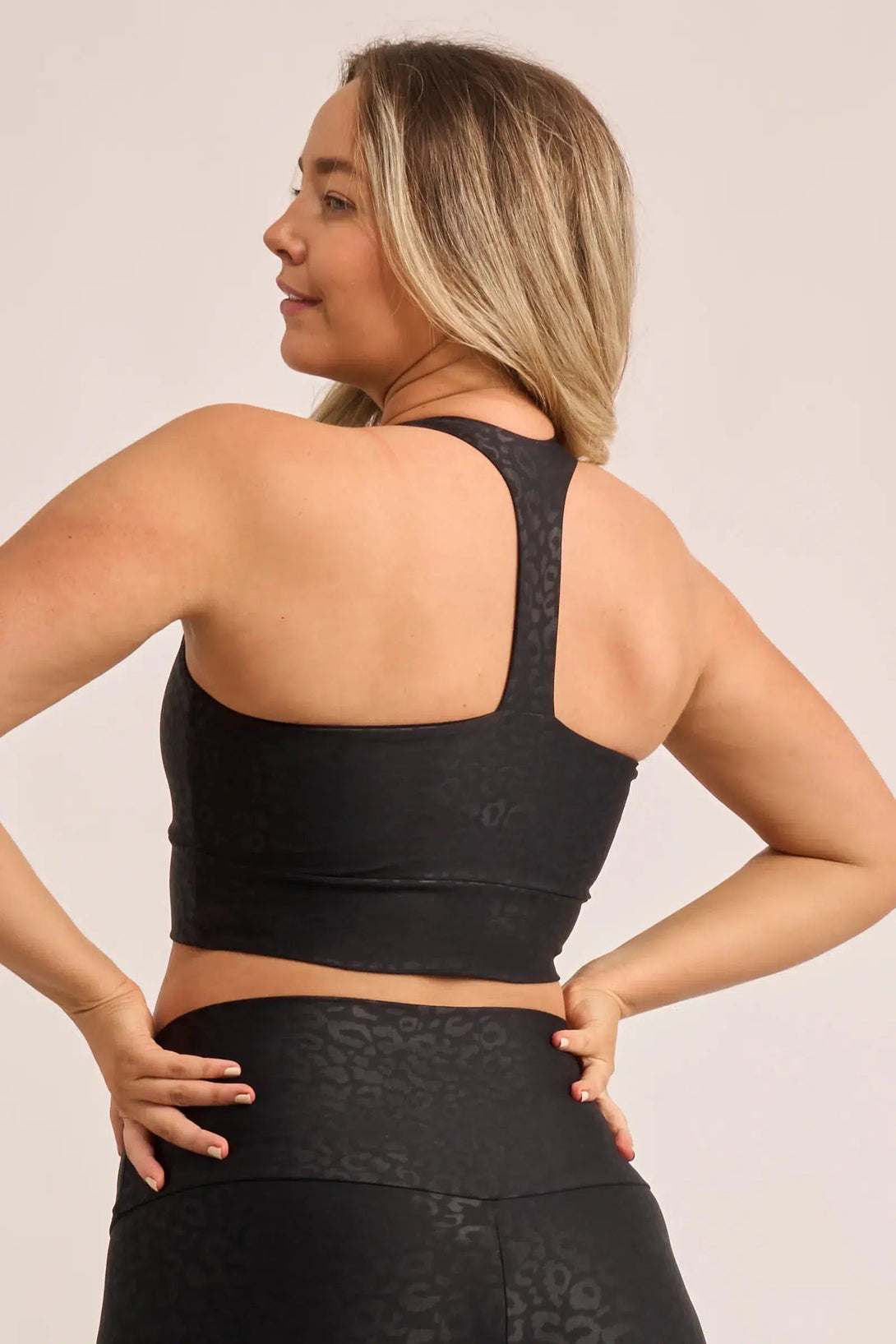 Performance T Back Comfort Crop Top - Black Exotic Touch Jag-Activewear-Exoticathletica