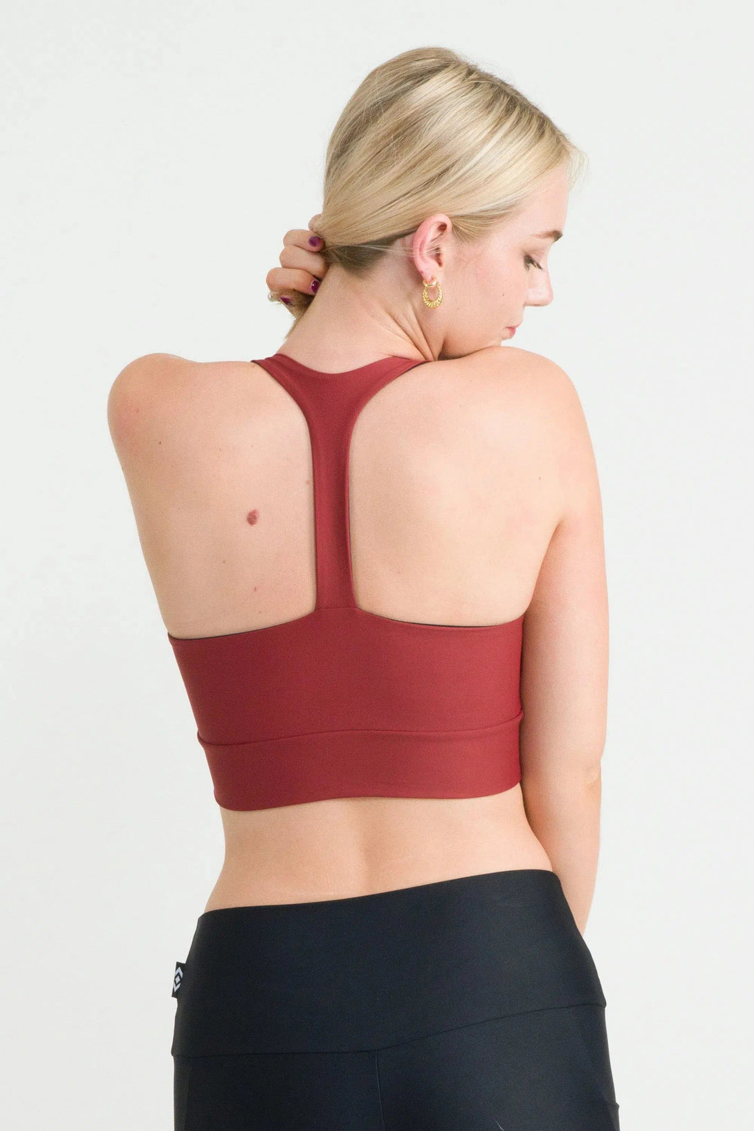 Performance T Back Comfort Crop Top - Burnt Copper-Activewear-Exoticathletica