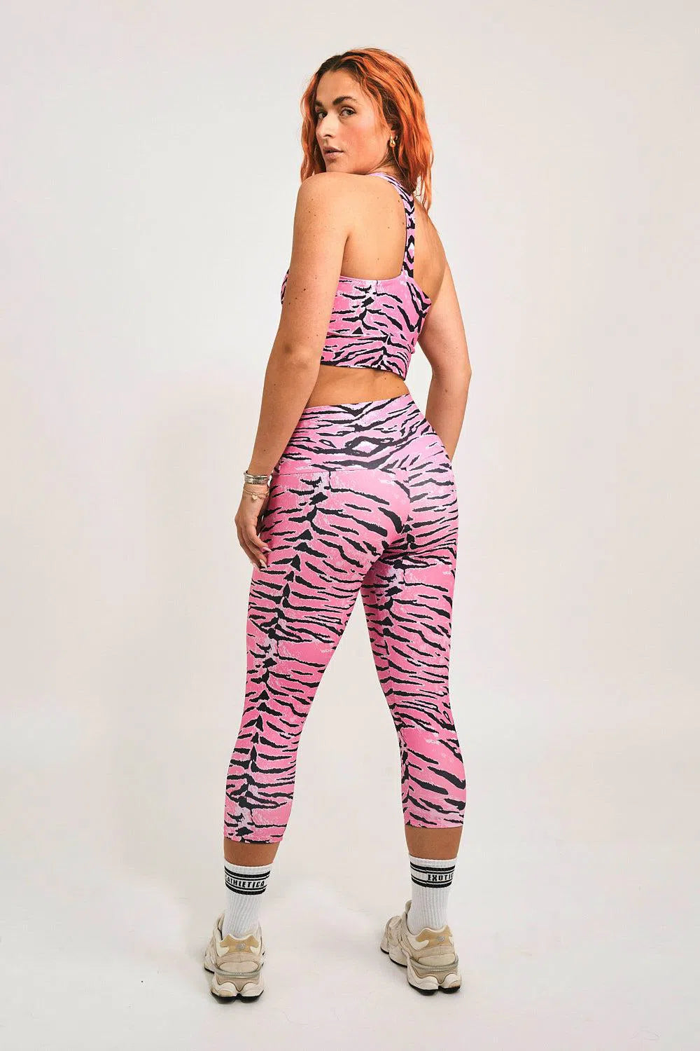 Performance T Back Comfort Crop Top - Fight Like A Tiger Pink-Activewear-Exoticathletica