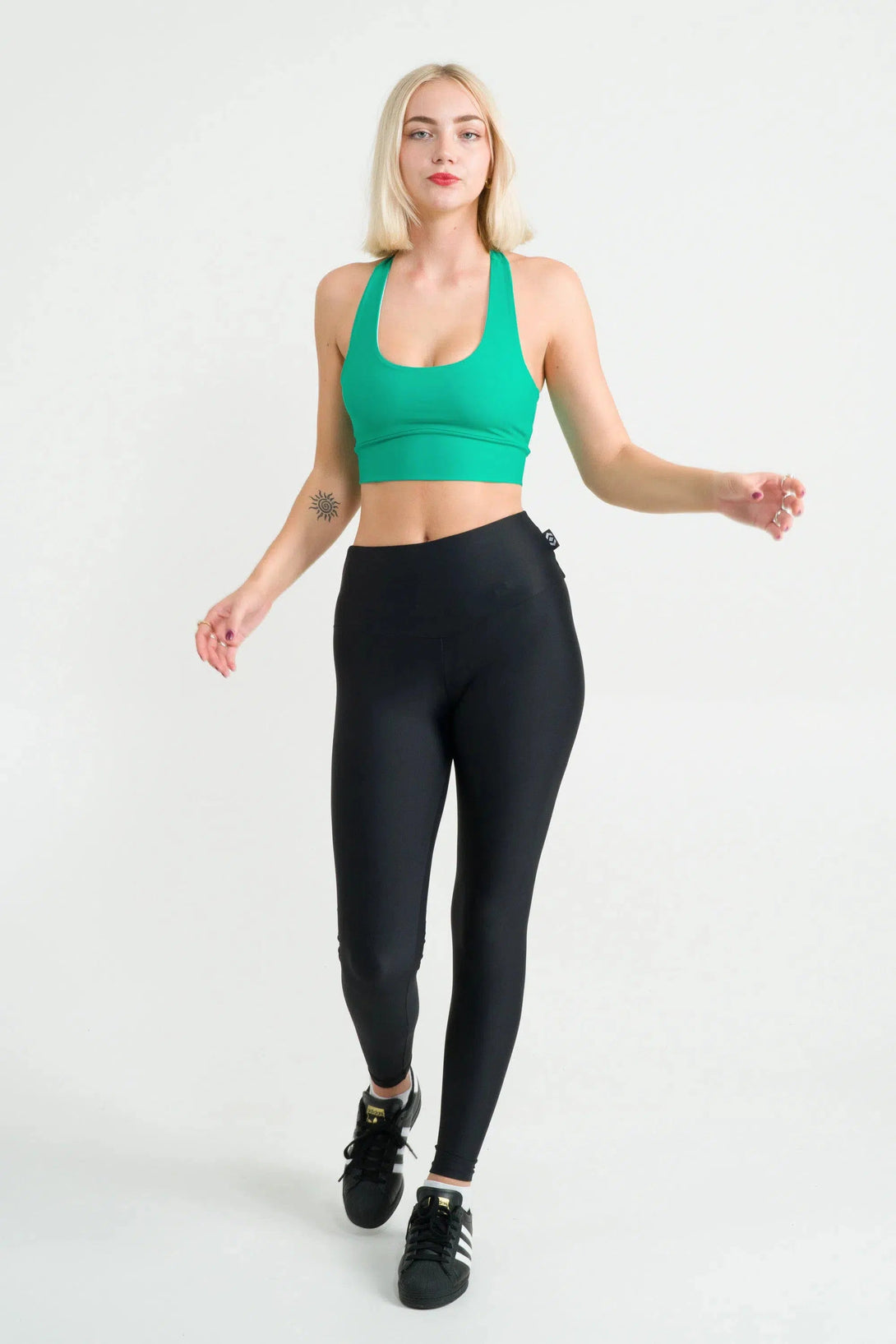 Performance T Back Comfort Crop Top - Jade-Activewear-Exoticathletica