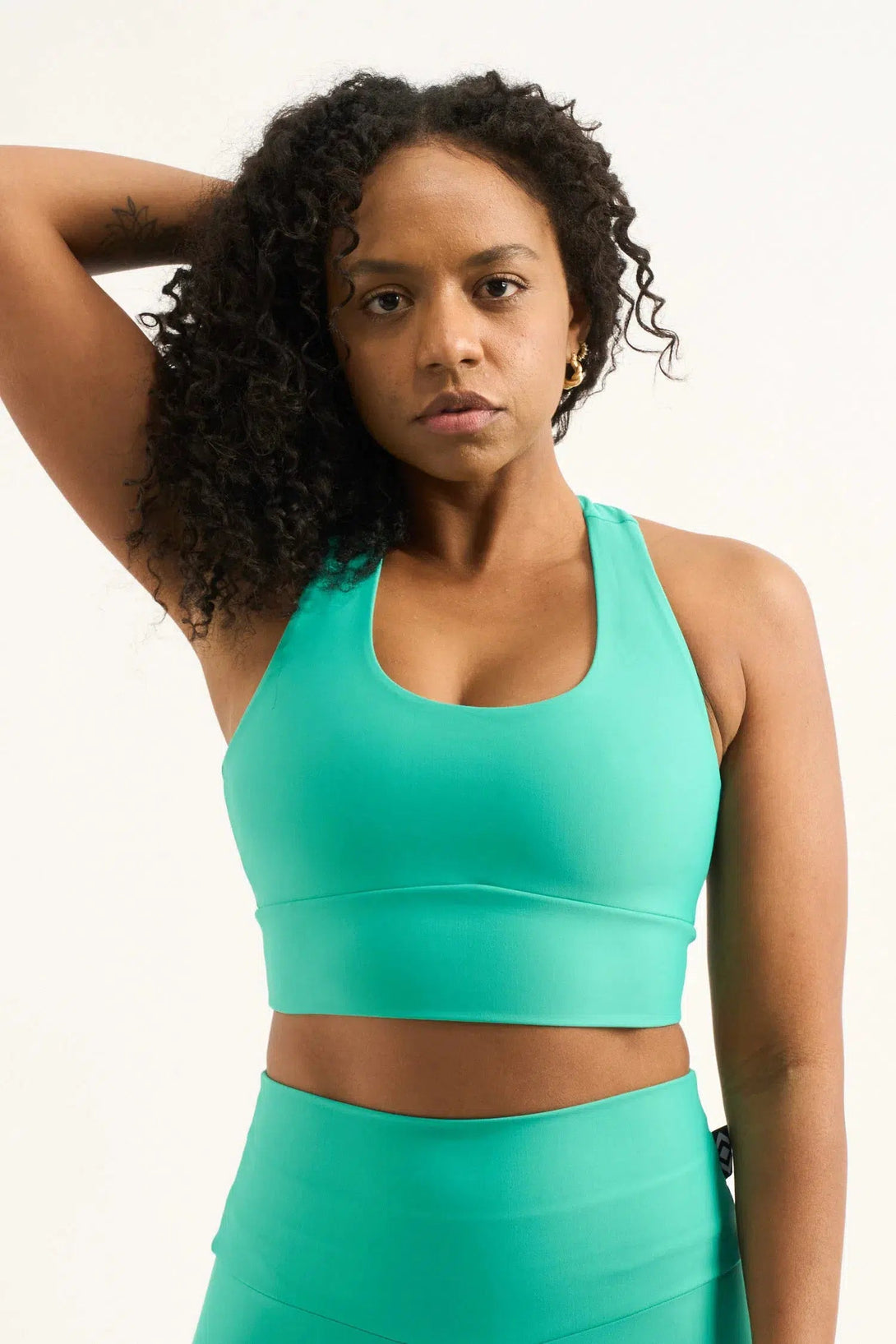 Performance T Back Comfort Crop Top - Jade-Activewear-Exoticathletica