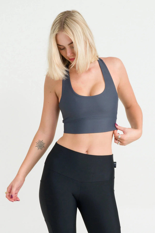 Performance T Back Comfort Crop Top - Mama Shark-Activewear-Exoticathletica