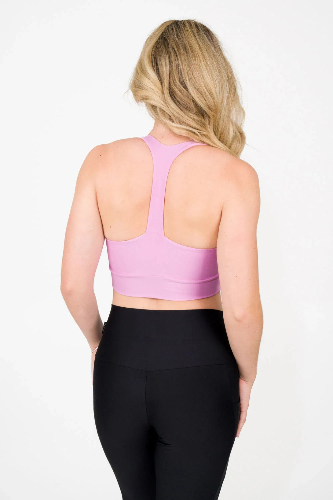 Performance T Back Comfort Crop Top - Pastel Pink-Activewear-Exoticathletica