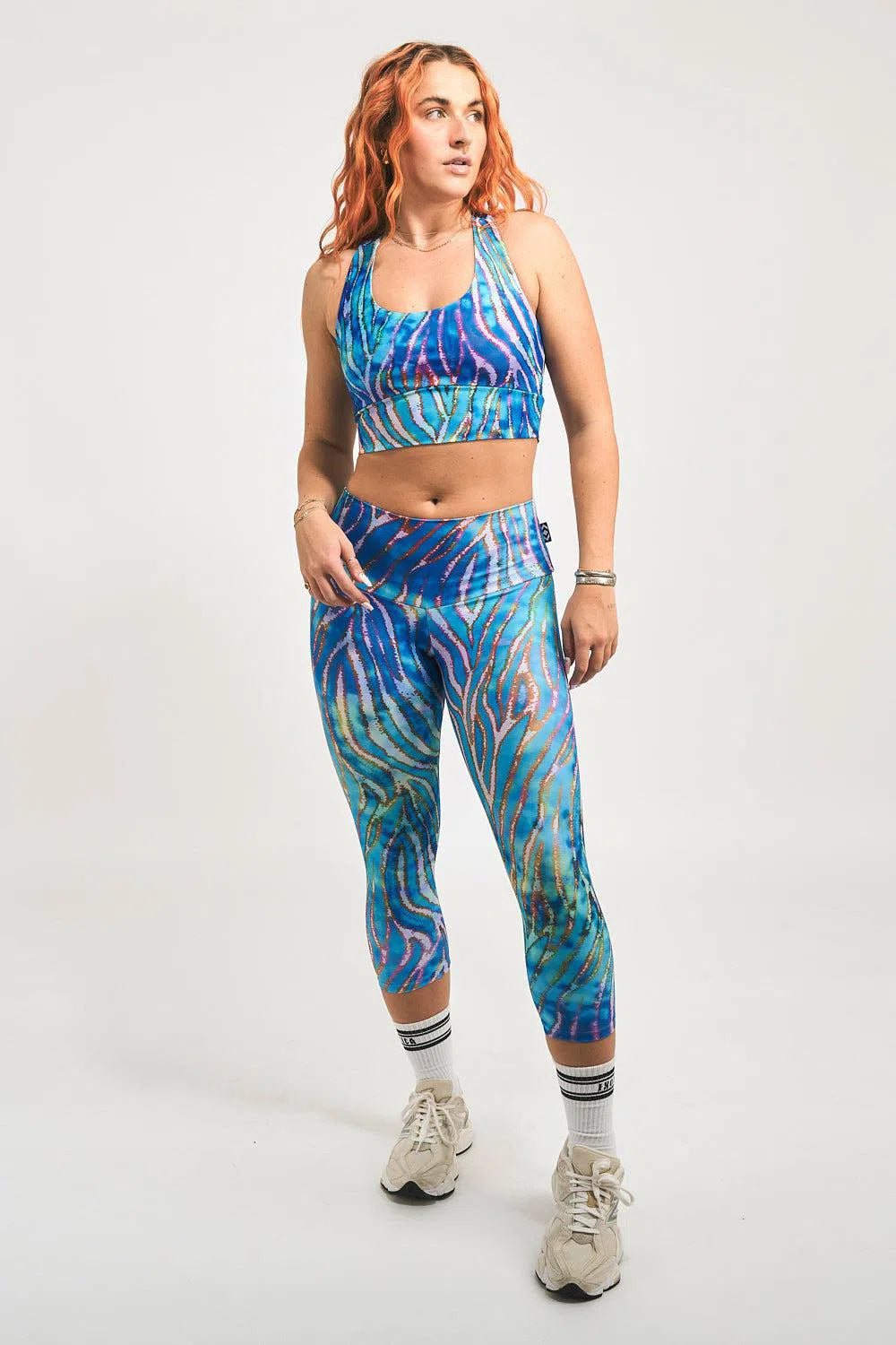 Performance T Back Comfort Crop Top - Water Horse-Activewear-Exoticathletica