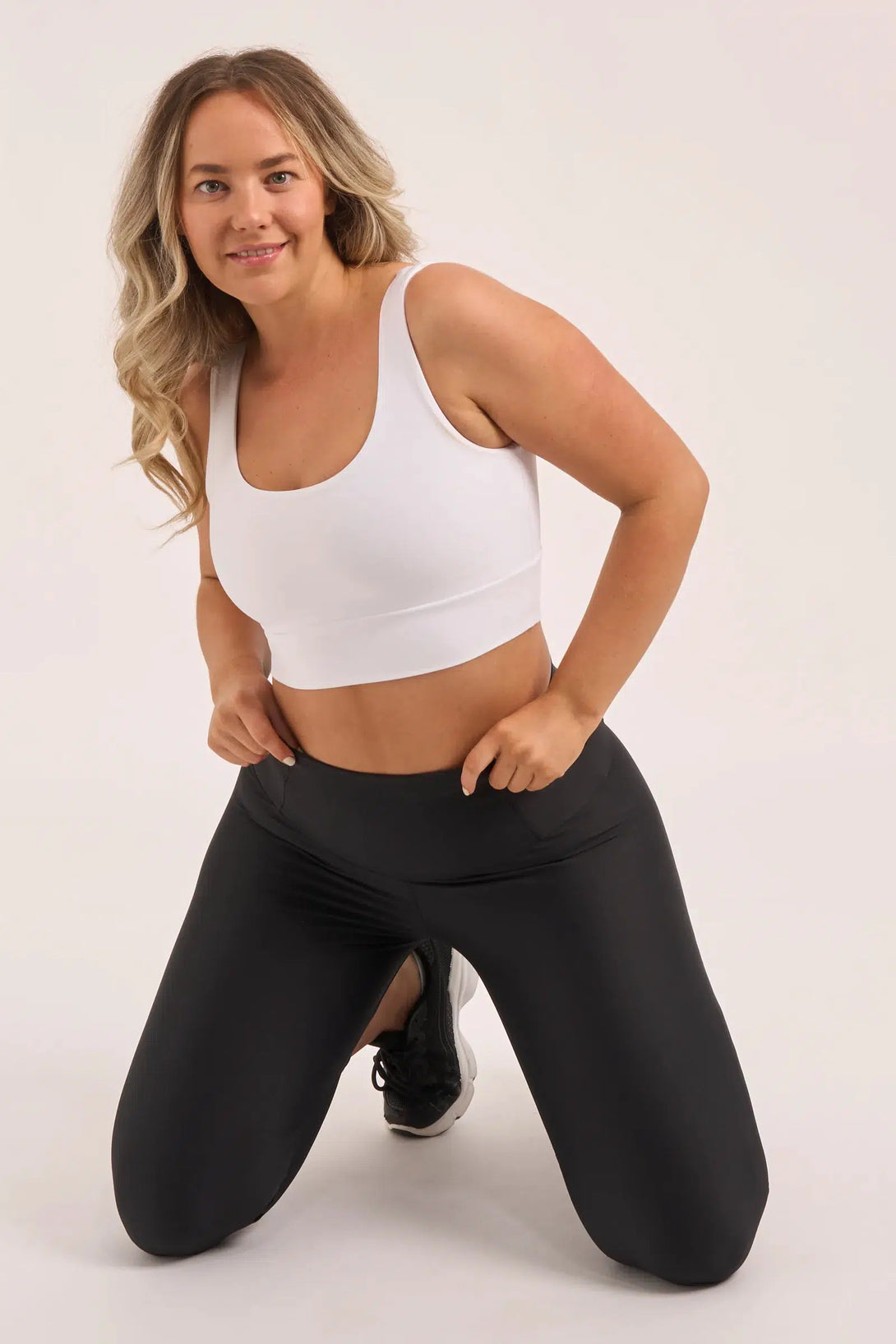 Performance Tummy Control High Waisted Capri Leggings - Black-Activewear-Exoticathletica