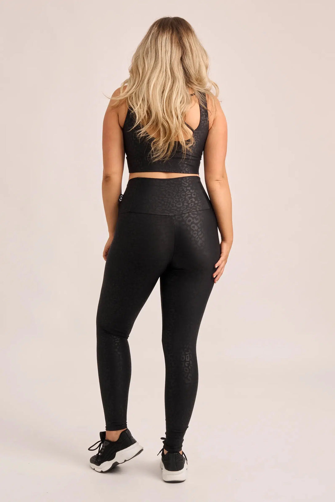 Performance Tummy Control High Waisted Leggings - Black Exotic Touch Jag-Activewear-Exoticathletica