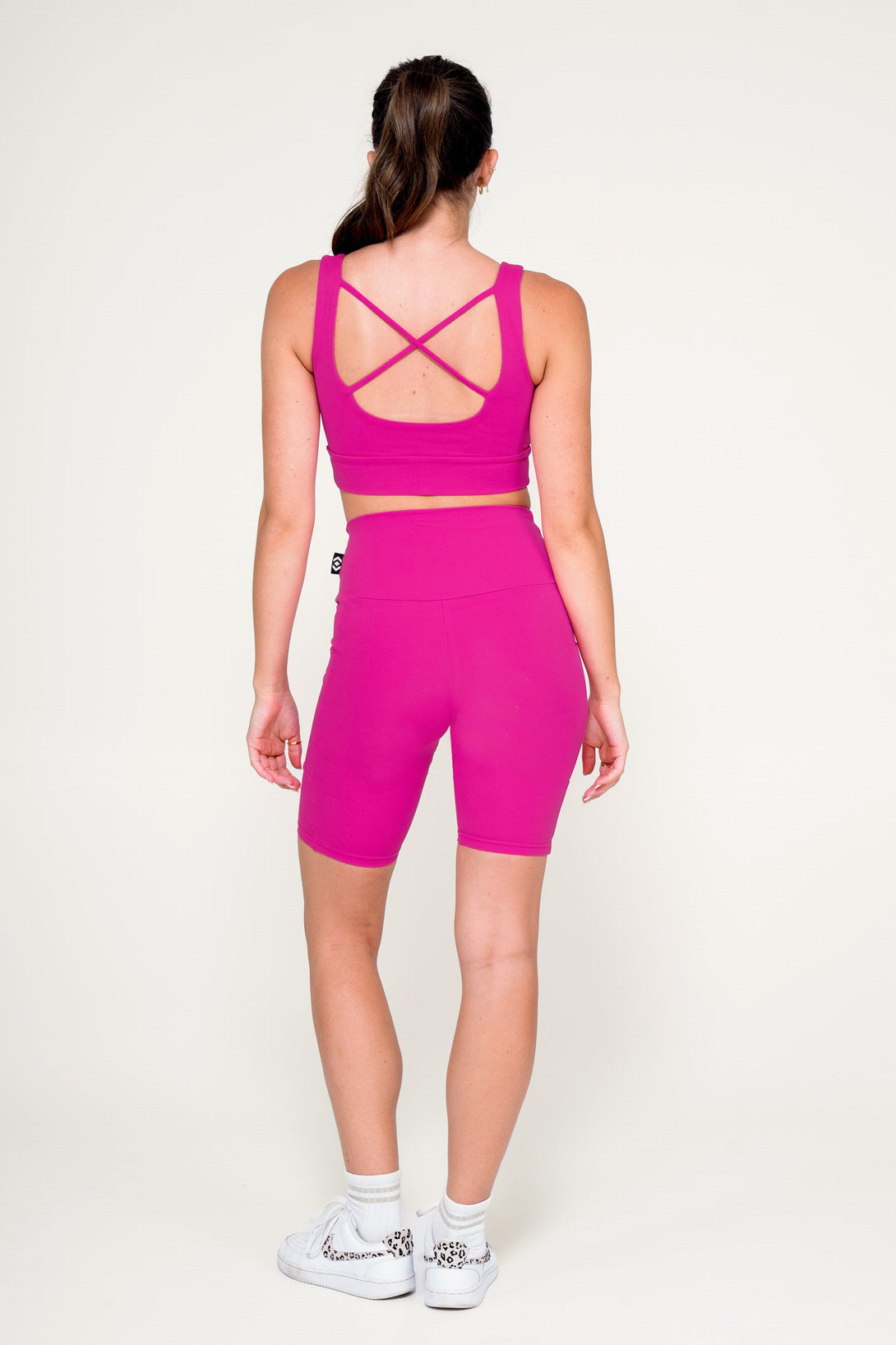 Pink Body Contouring - Scoop Neck Comfort Crop Top-Activewear-Exoticathletica