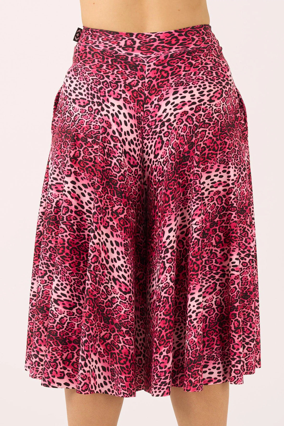 Pink Primal Animal Silky - Palazzo Culotte With Pocket-Activewear-Exoticathletica