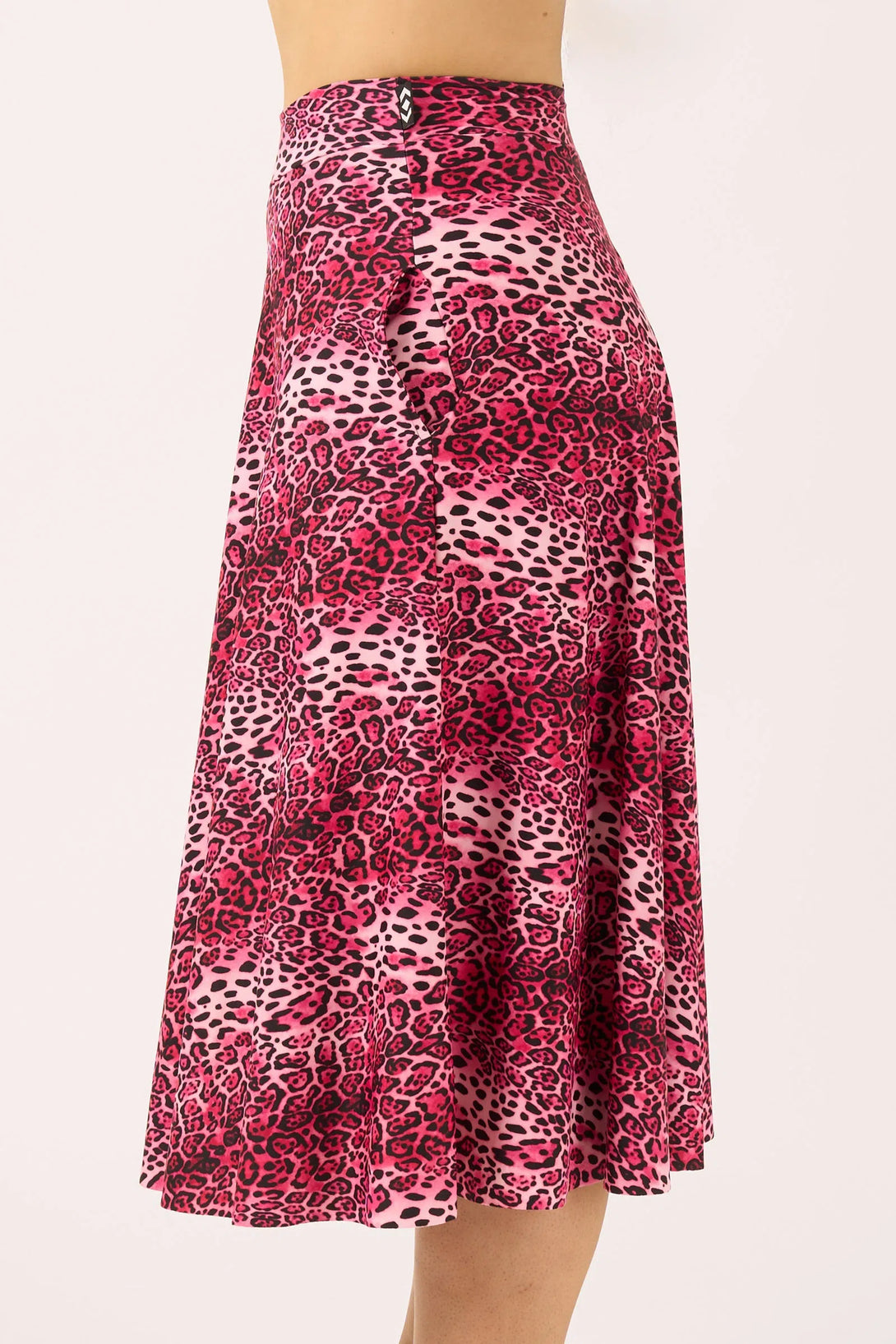 Pink Primal Animal Silky - Palazzo Culotte With Pocket-Activewear-Exoticathletica