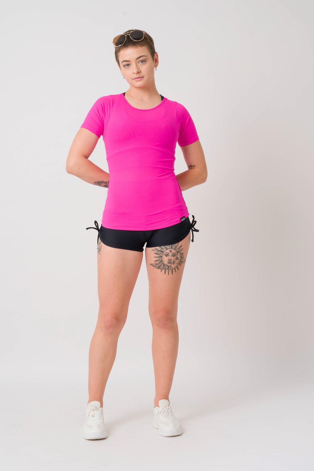 Pink Soft To Touch - Fitted Tee-Activewear-Exoticathletica