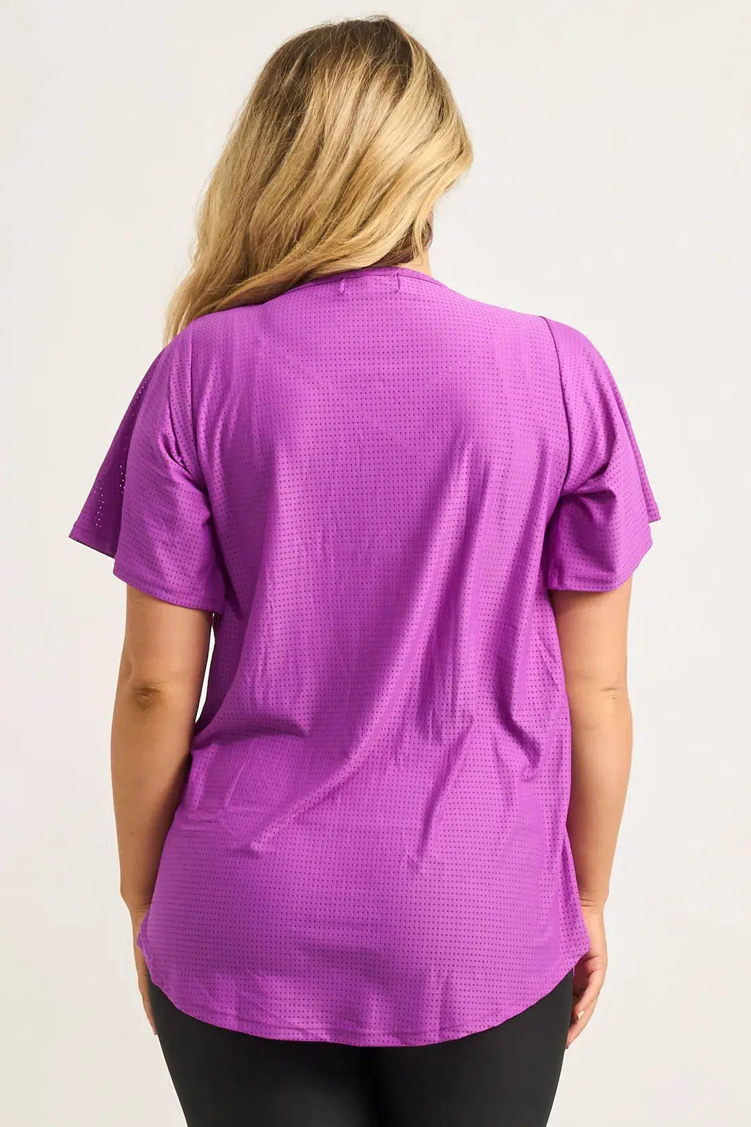 Purple Bball Mesh - Exotica Boyfriend Tee-Activewear-Exoticathletica