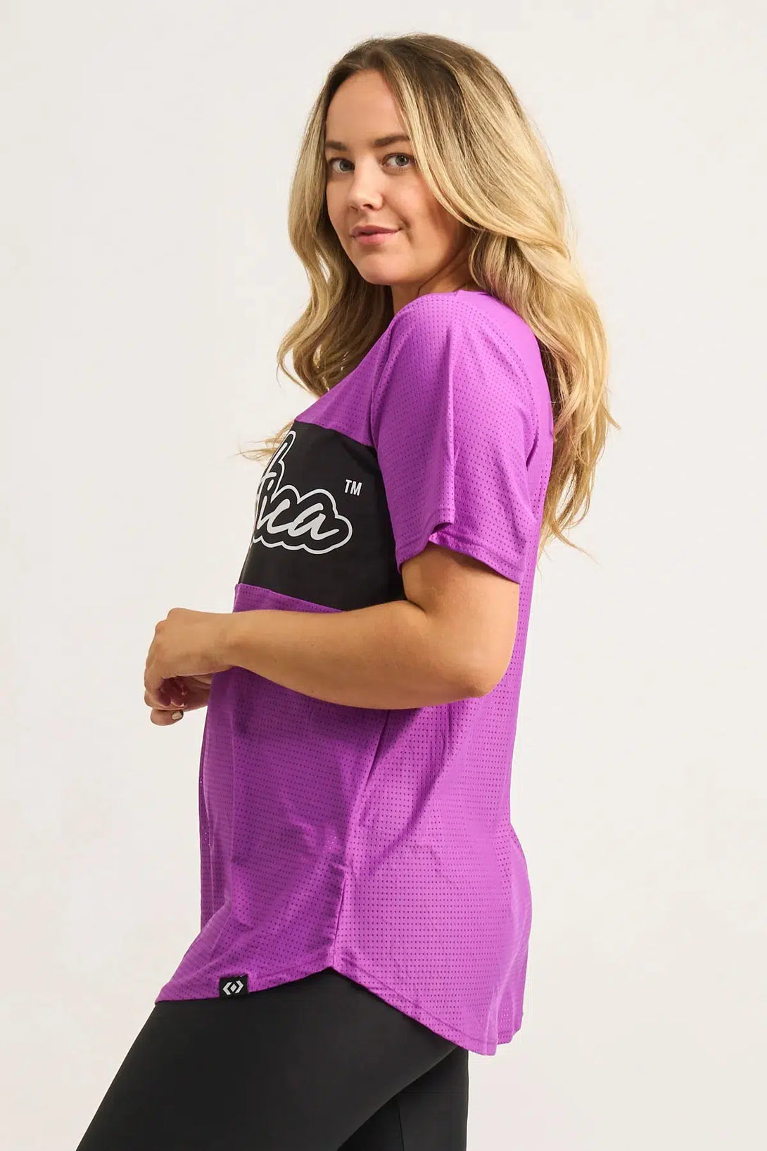 Purple Bball Mesh - Exotica Boyfriend Tee-Activewear-Exoticathletica