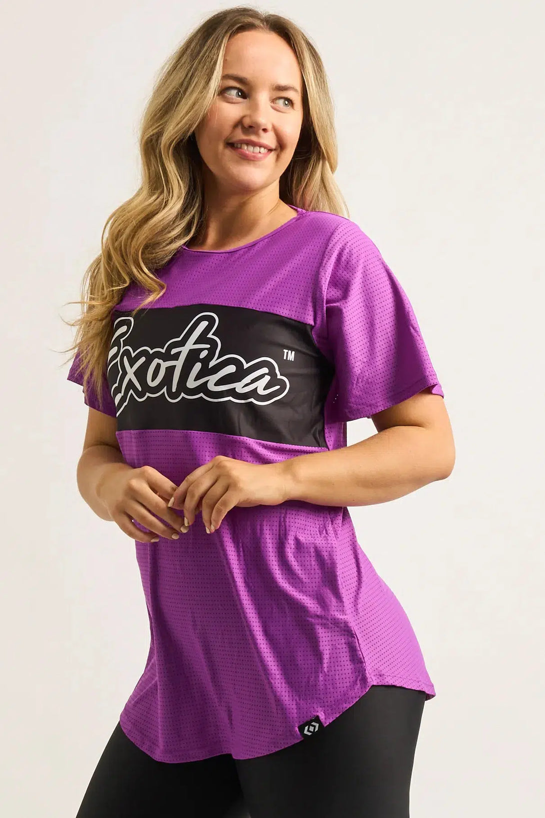 Purple Bball Mesh - Exotica Boyfriend Tee-Activewear-Exoticathletica