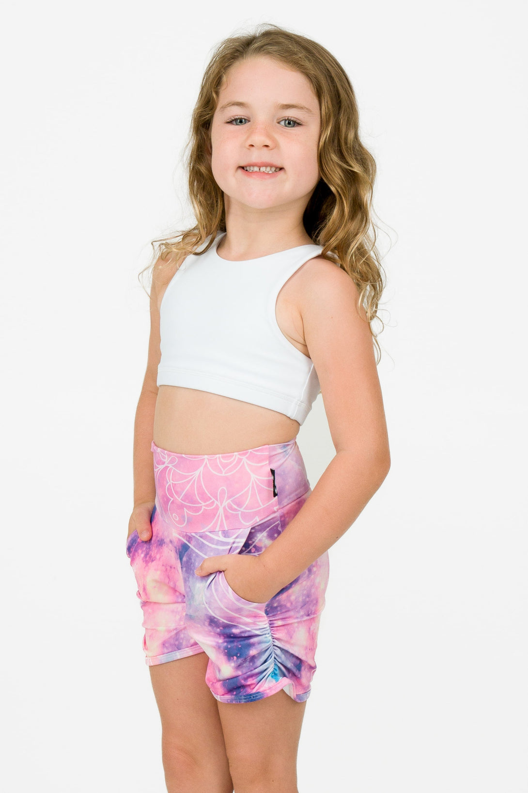 Purple Magic Soft To Touch - Kids Jogger Shorts-Activewear-Exoticathletica