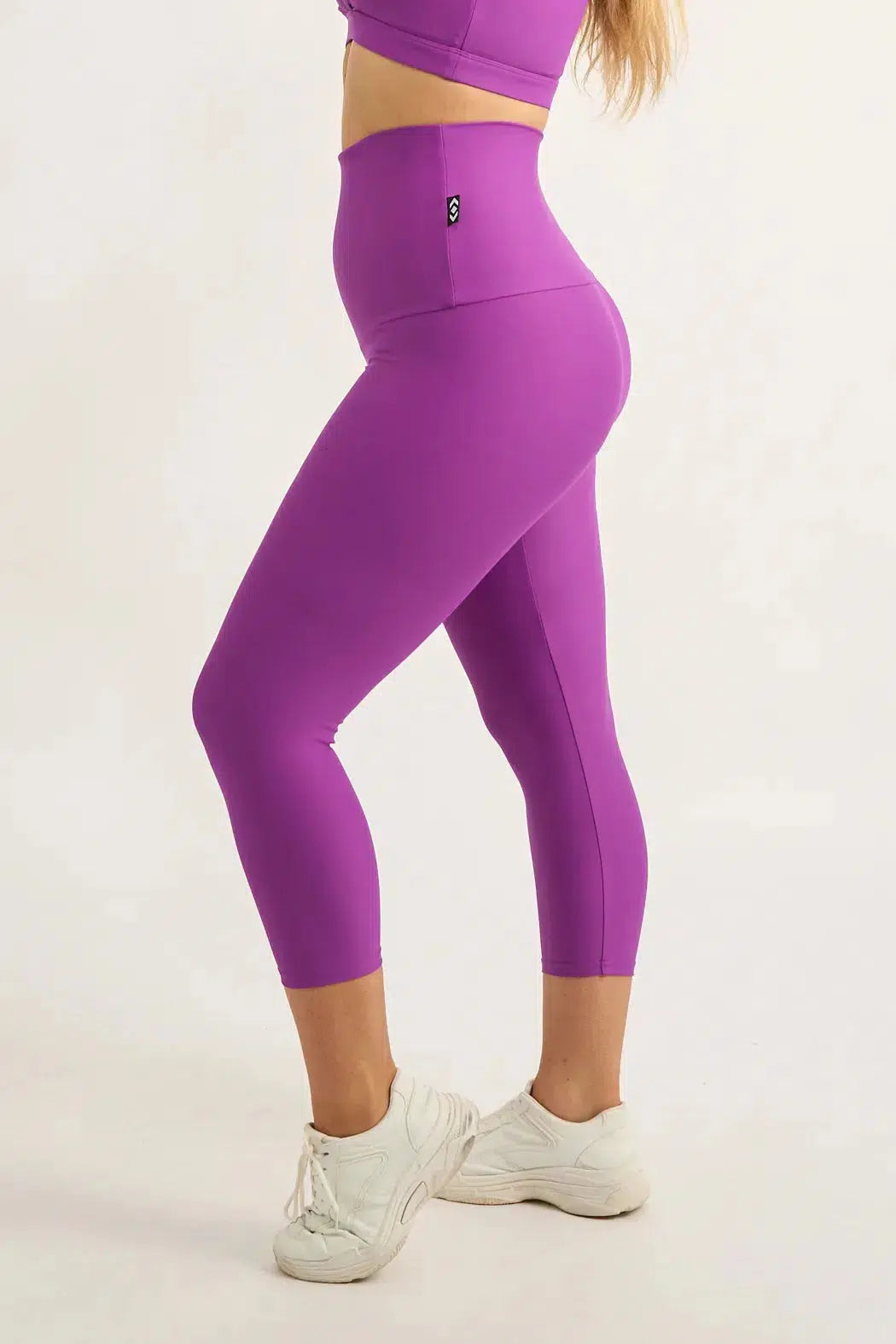 Purple Performance - Extra High Waisted Capri Leggings-Activewear-Exoticathletica