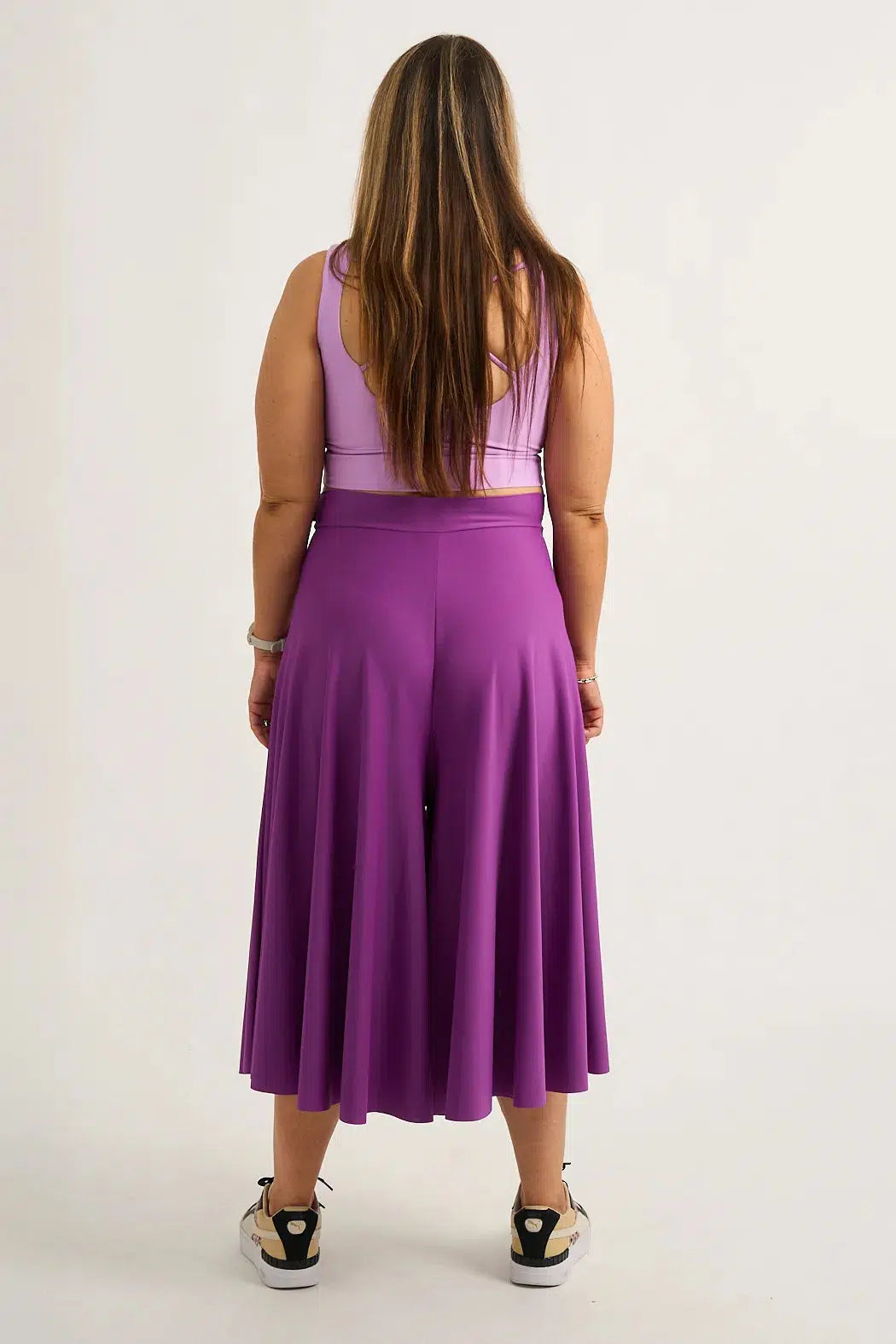 Purple Silky - Palazzo Culotte-Activewear-Exoticathletica