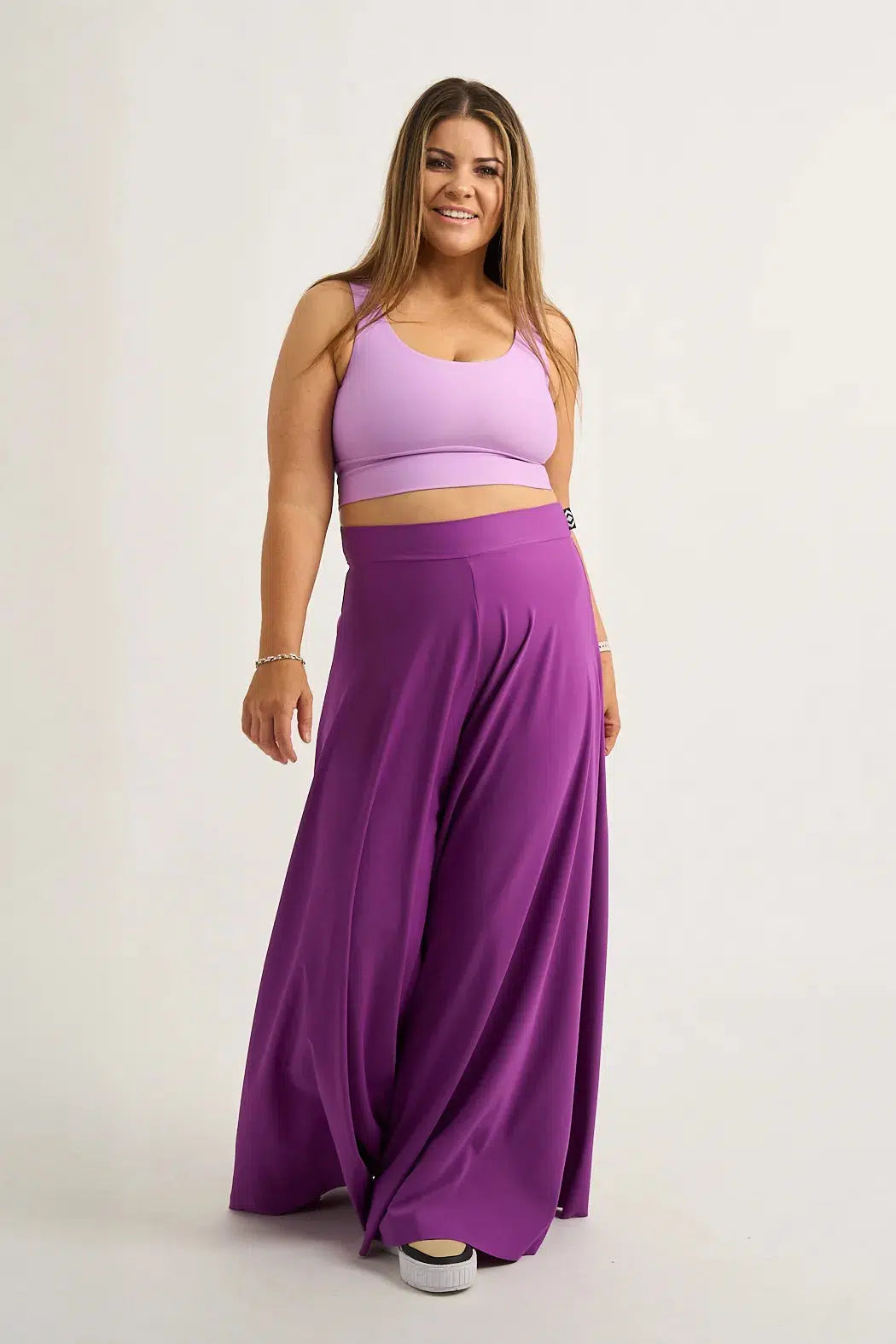 Purple Silky - Palazzo Pant-Activewear-Exoticathletica