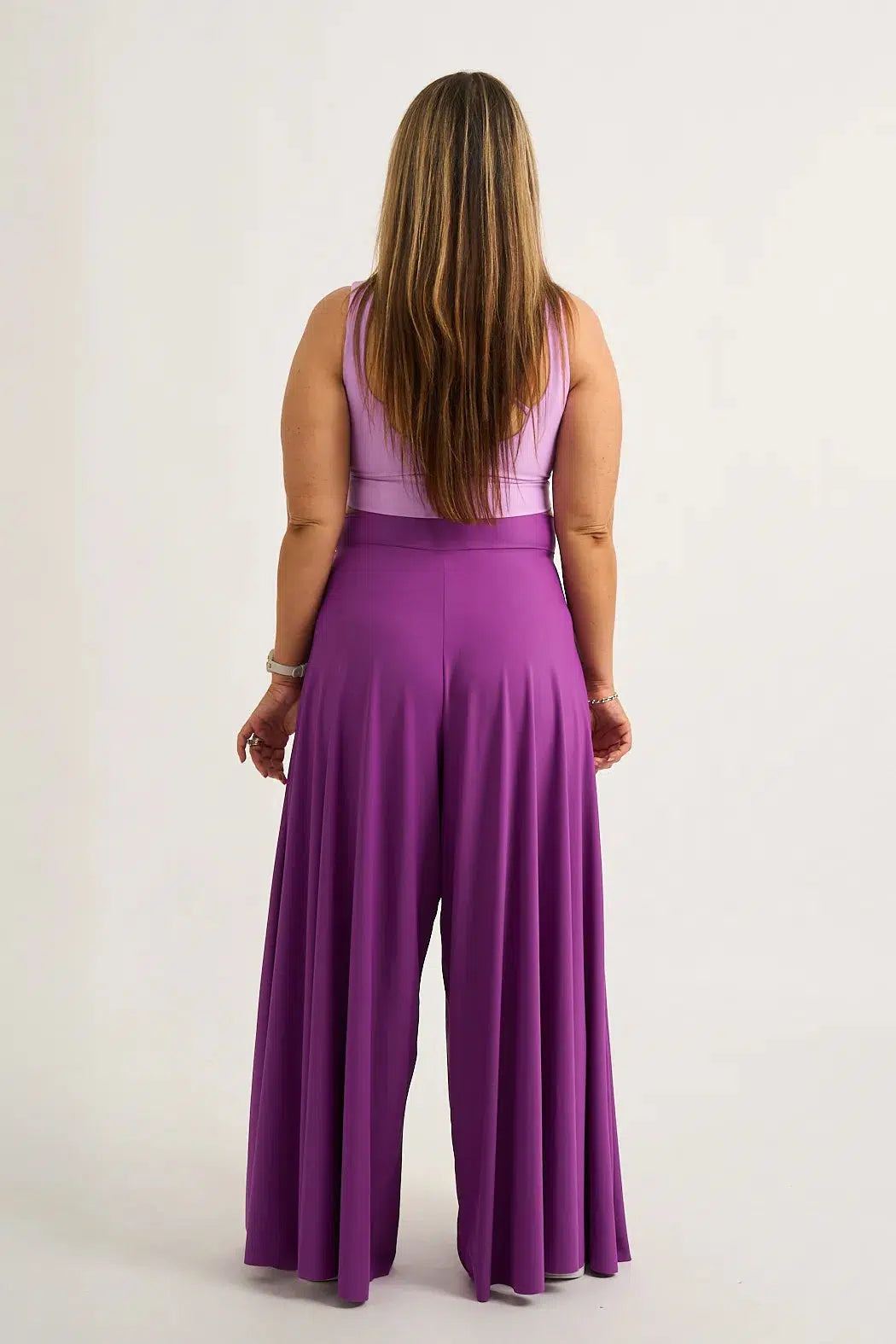 Purple Silky - Palazzo Pant-Activewear-Exoticathletica