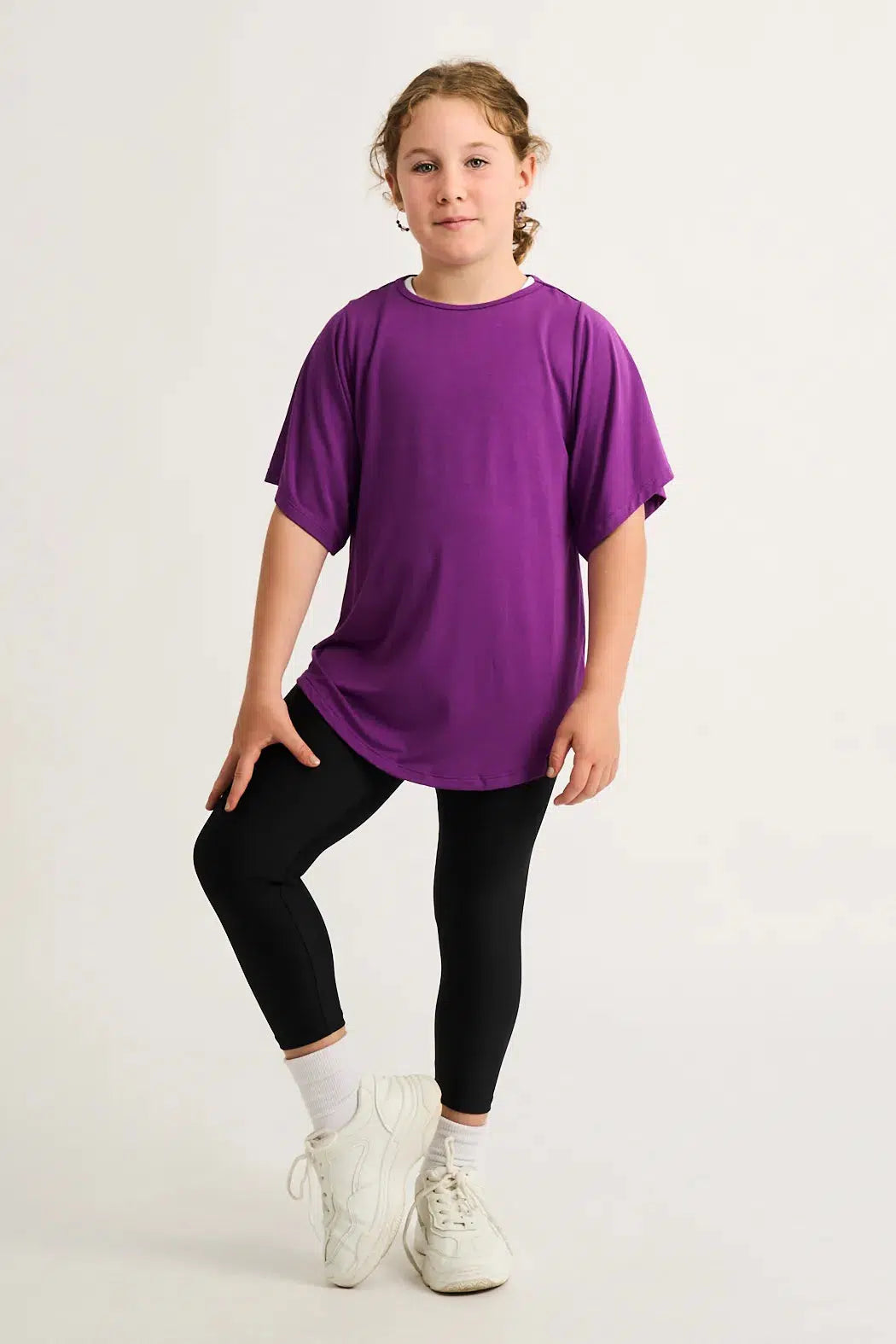 Purple Slinky To Touch - Kids Boyfriend Tee-Activewear-Exoticathletica