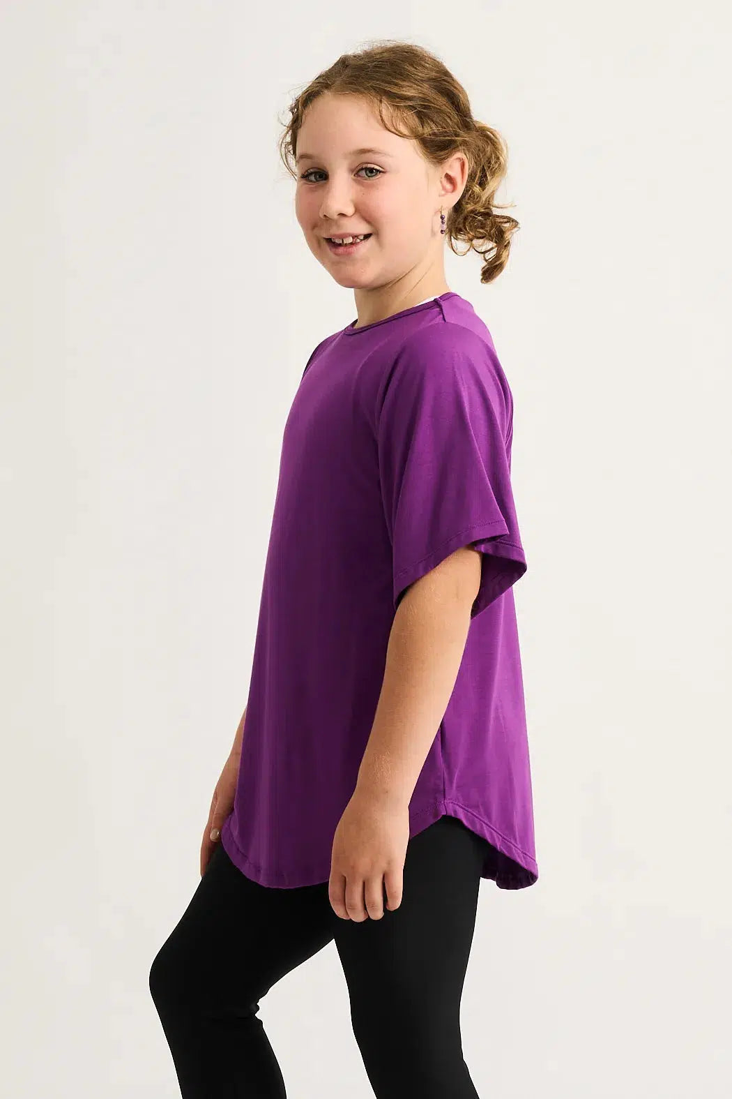 Purple Slinky To Touch - Kids Boyfriend Tee-Activewear-Exoticathletica