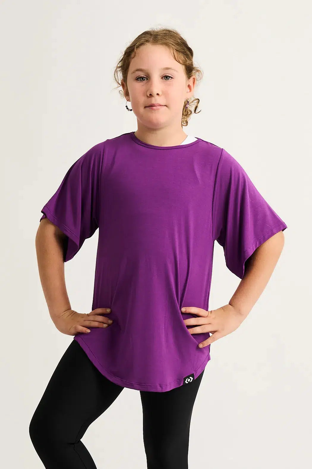 Purple Slinky To Touch - Kids Boyfriend Tee-Activewear-Exoticathletica