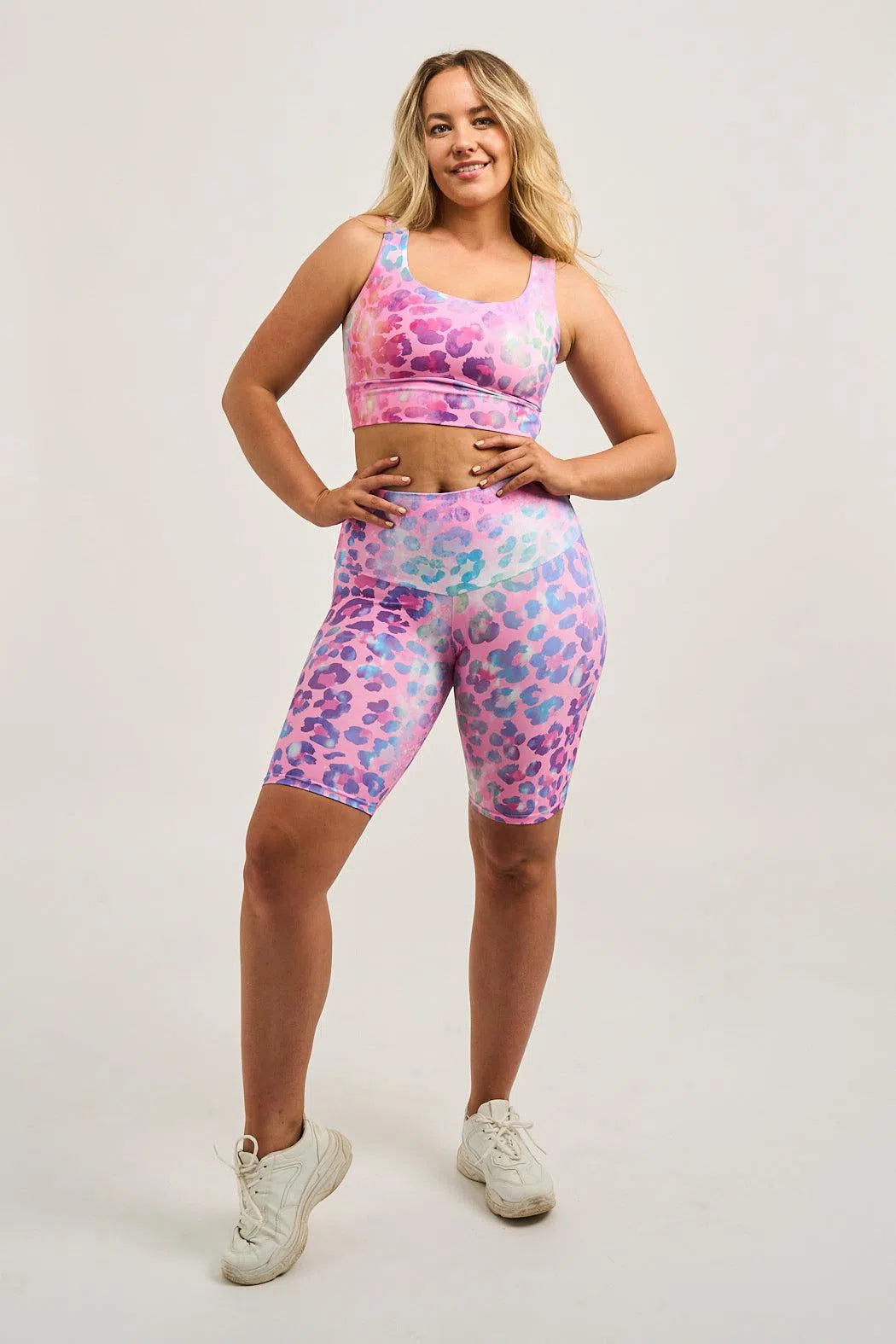 Rainbow Jag Performance - High Waisted Long Shorts-Activewear-Exoticathletica