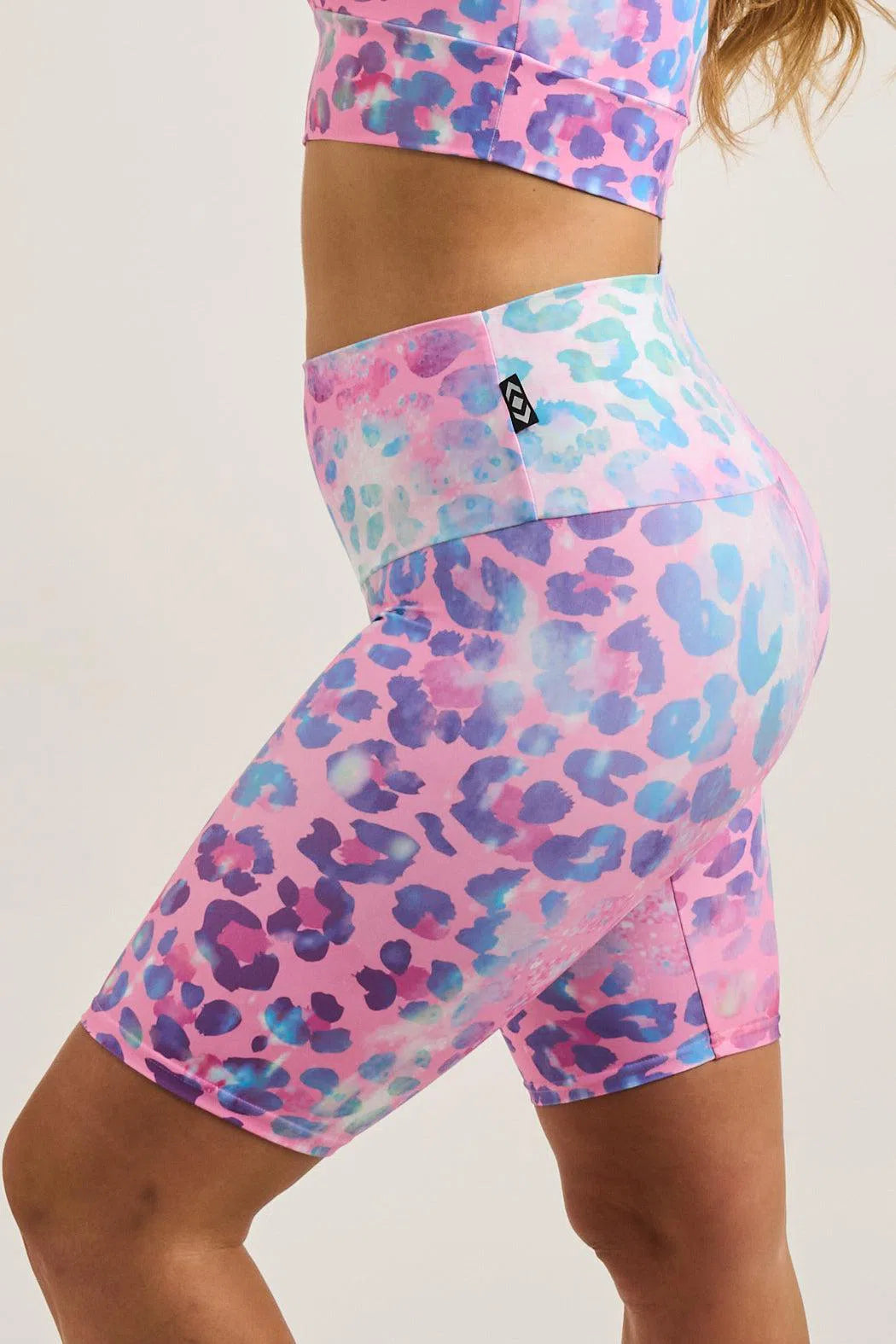 Rainbow Jag Performance - High Waisted Long Shorts-Activewear-Exoticathletica