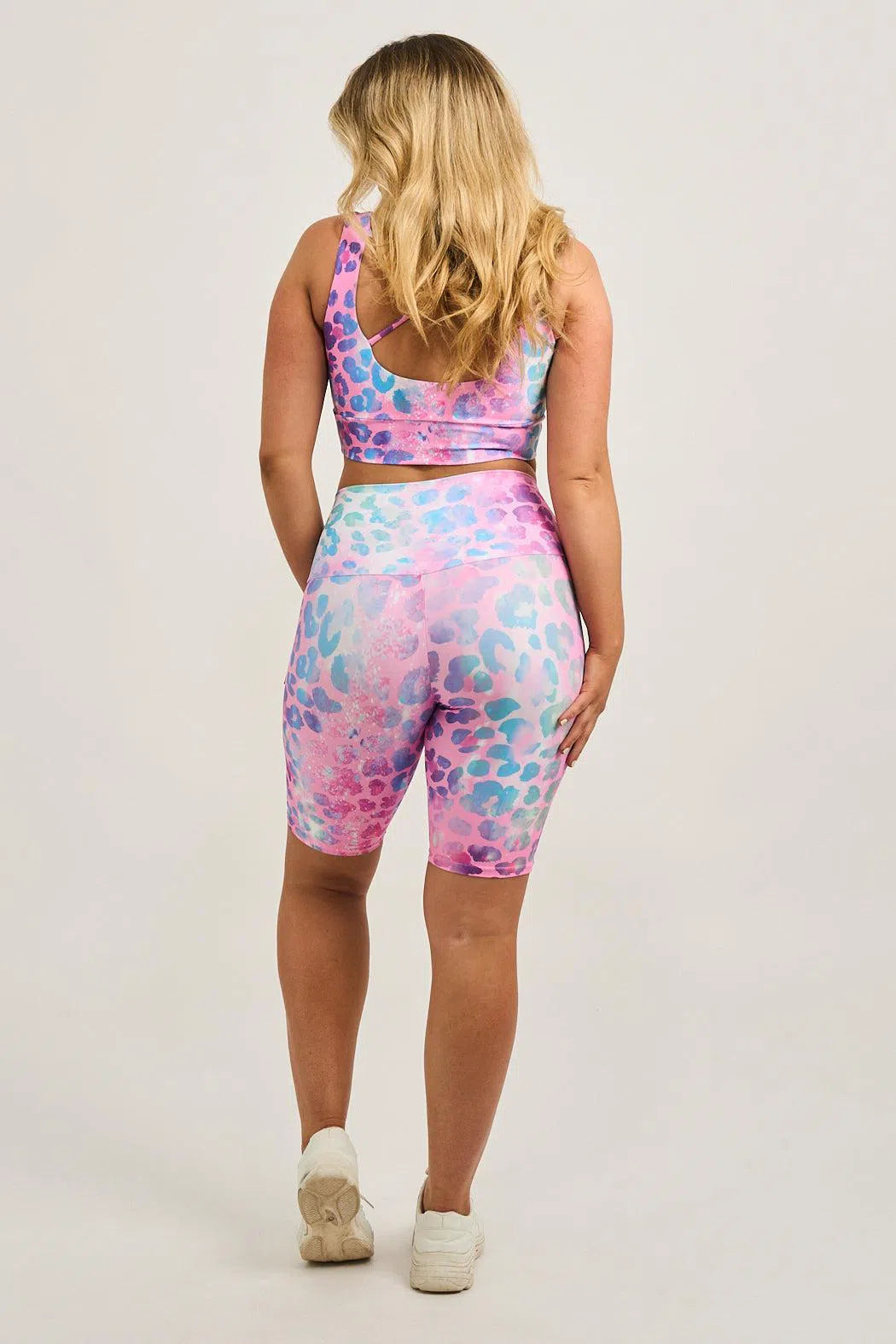 Rainbow Jag Performance - High Waisted Long Shorts-Activewear-Exoticathletica