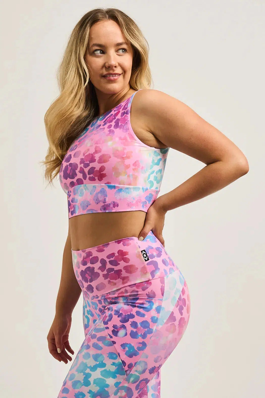 Rainbow Jag Performance - Reversible Comfort Crop Top-Activewear-Exoticathletica