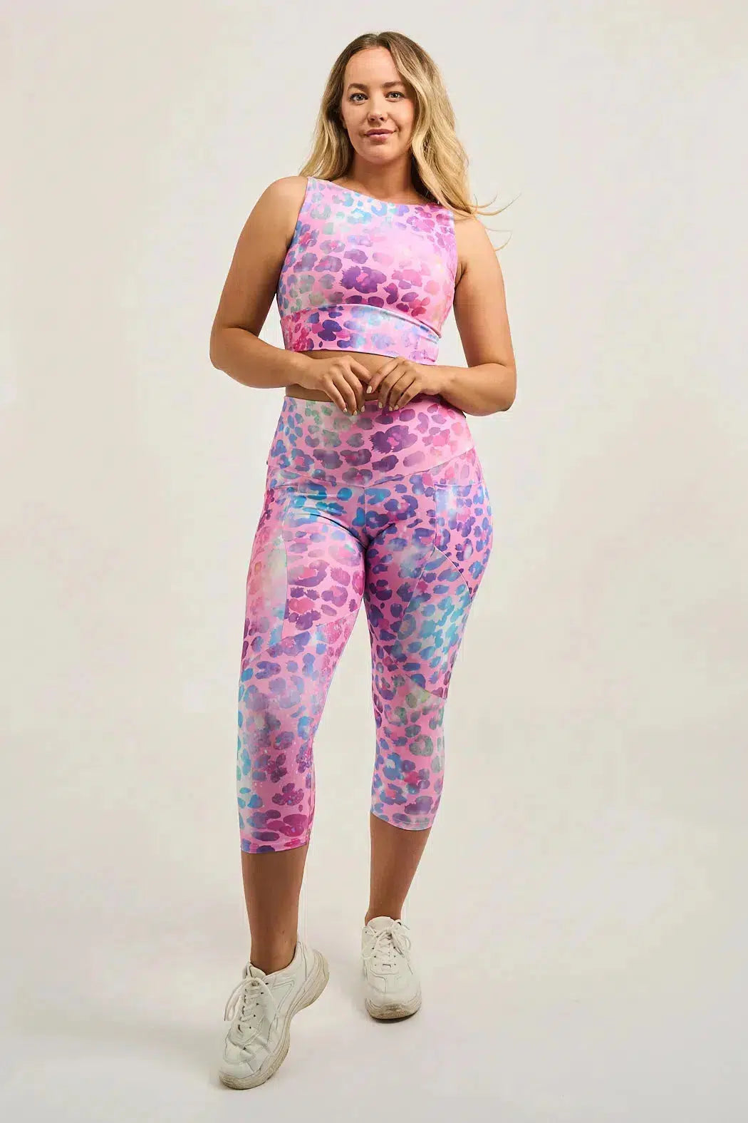 Rainbow Jag Performance - Reversible Comfort Crop Top-Activewear-Exoticathletica