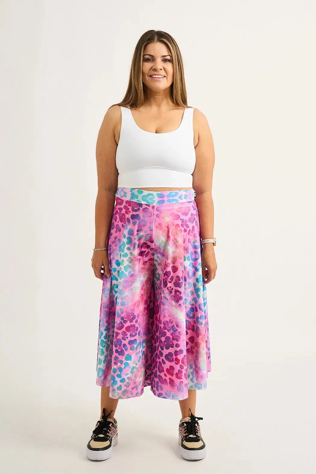 Rainbow Jag Silky - Palazzo Culotte-Activewear-Exoticathletica