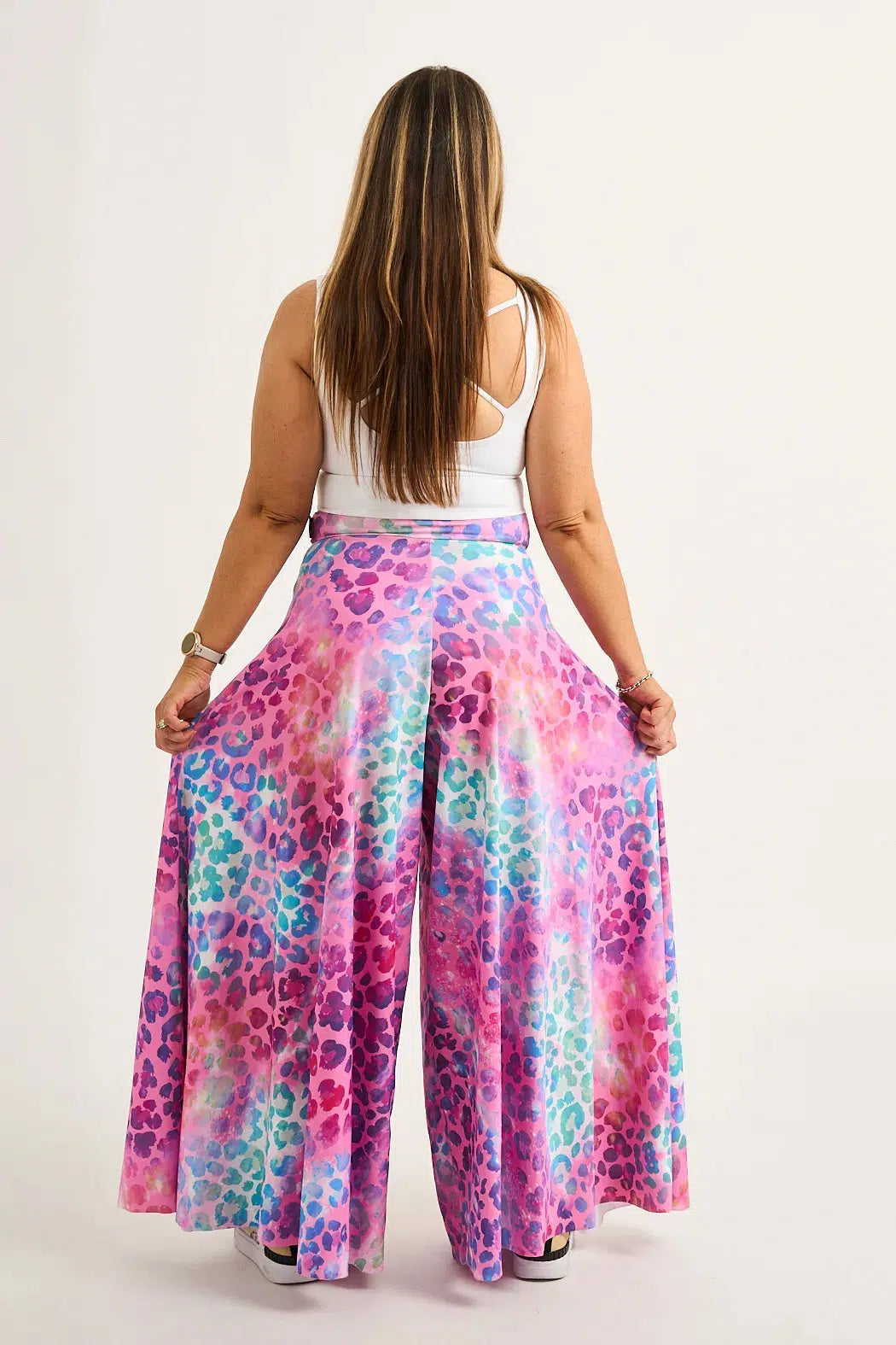 Rainbow Jag Silky - Palazzo Pant-Activewear-Exoticathletica