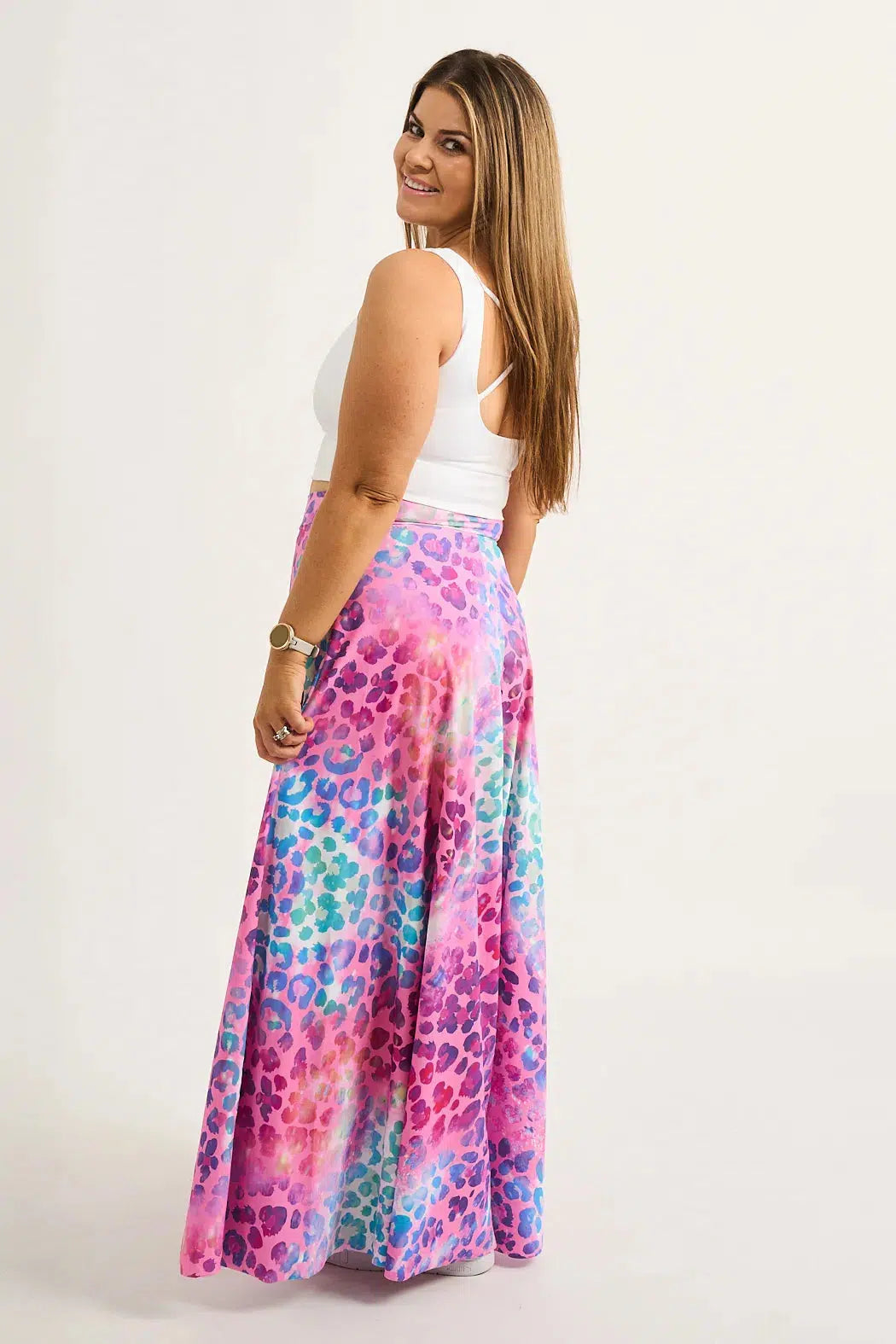 Rainbow Jag Silky - Palazzo Pant-Activewear-Exoticathletica