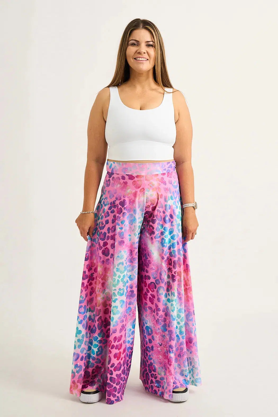 Rainbow Jag Silky - Palazzo Pant-Activewear-Exoticathletica