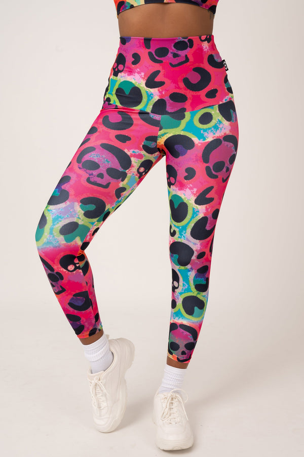 Rave In The Grave Performance - Extra High Waisted 7/8 Leggings-Activewear-Exoticathletica
