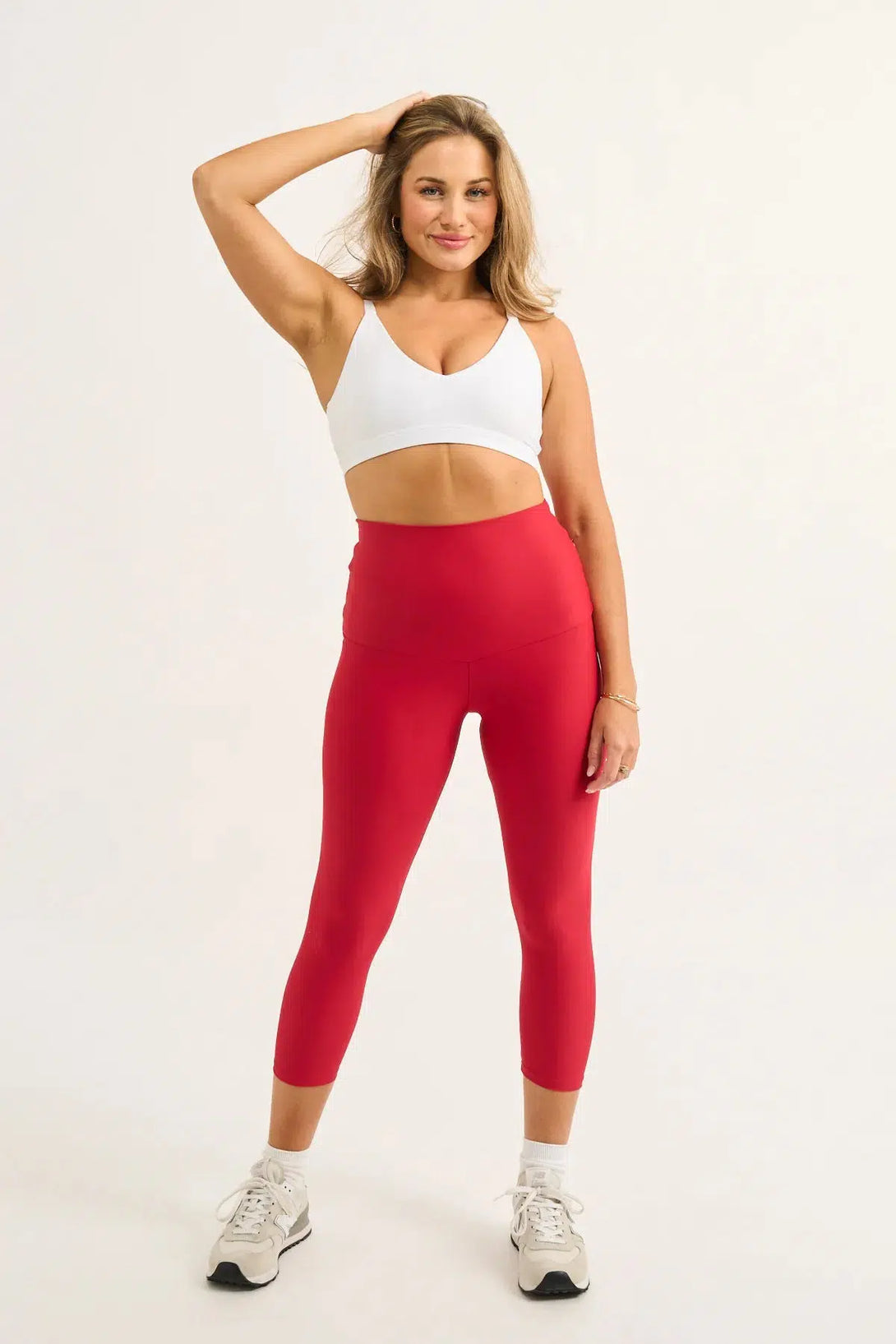 Red Performance - Extra High Waisted Capri Leggings-1000005149-Activewear-Exoticathletica