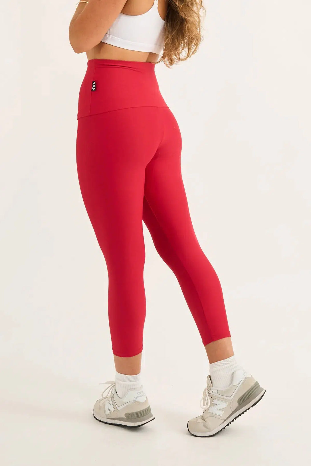 Red Performance - Extra High Waisted Capri Leggings-Activewear-Exoticathletica