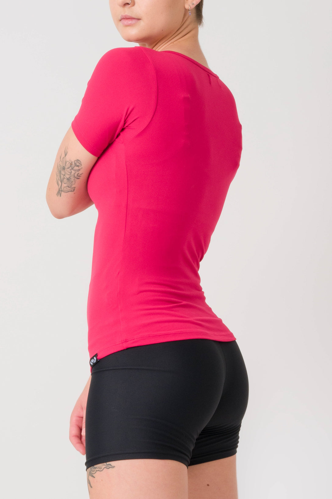 Red Soft To Touch - Fitted Tee-Activewear-Exoticathletica