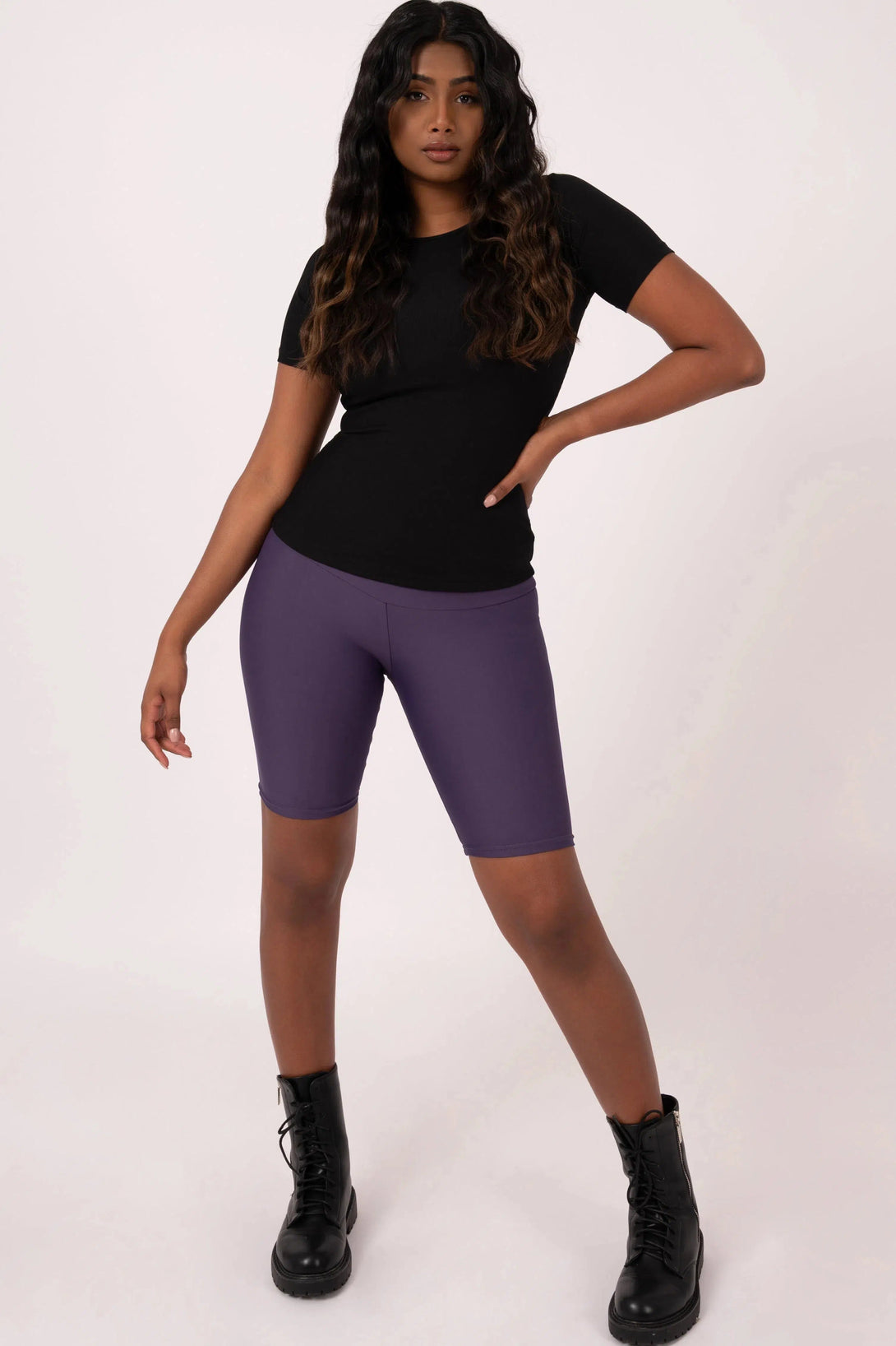 Rib Knit Fitted Tee - Black-Activewear-Exoticathletica