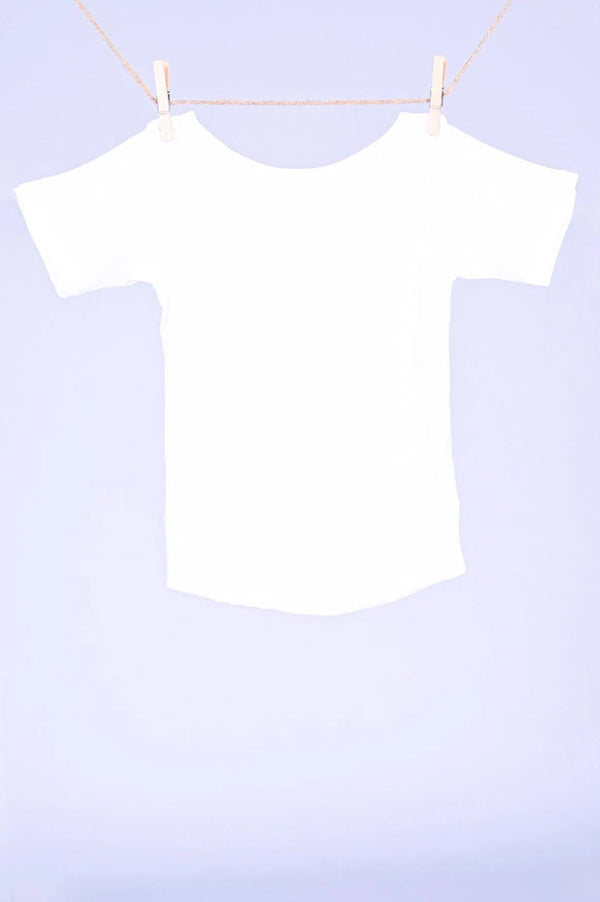 Rib Knit Kids Fitted Tee - White-Activewear-Exoticathletica