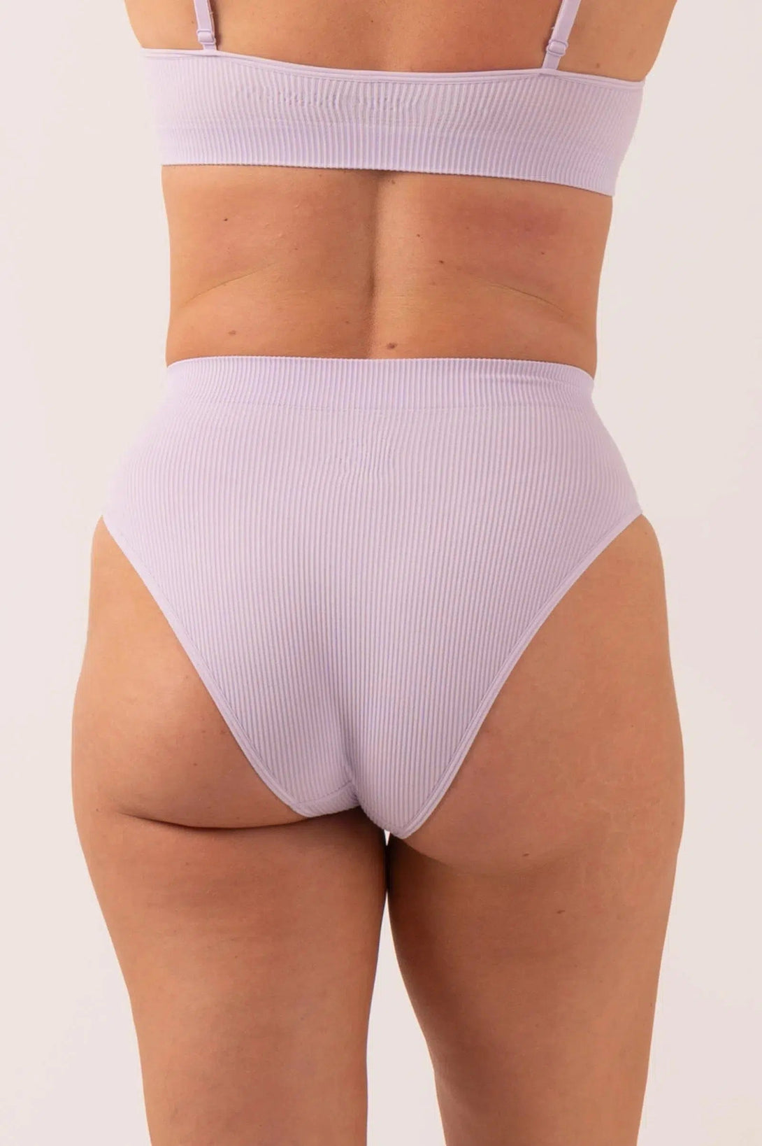 Rib Seam Free High Waist - Pastel Lilac-Activewear-Exoticathletica