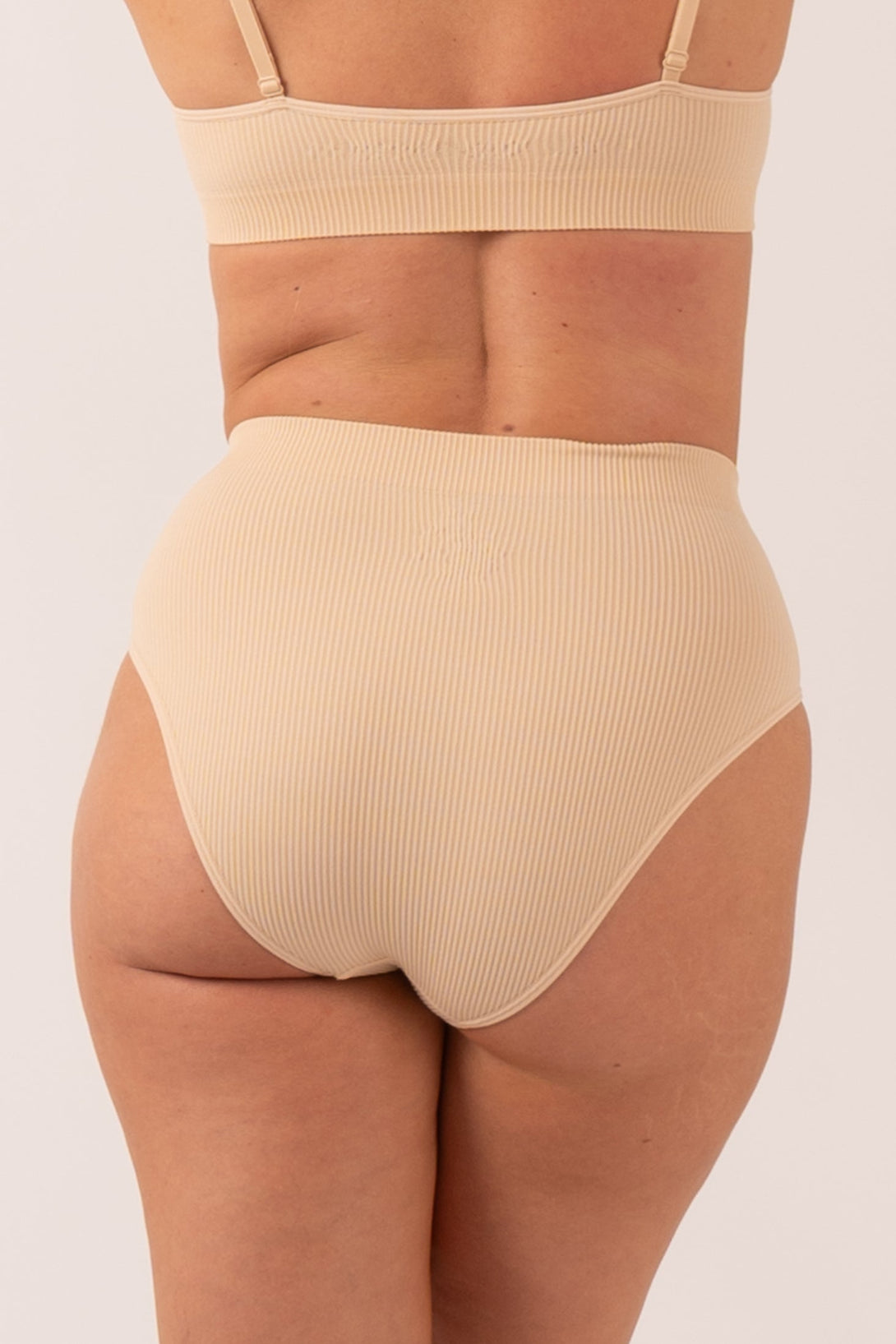 Sand Rib Seam Free - High Waist, High Leg Bikini Briefs-Activewear-Exoticathletica