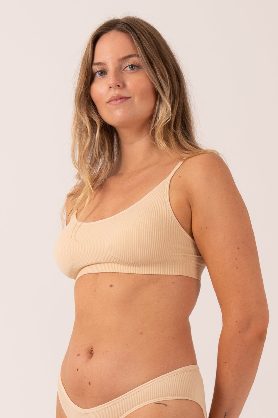 Sand Rib Seam Free - Strappy Bralette-9358328299097-Activewear-Exoticathletica