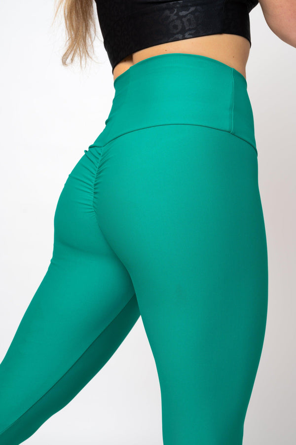 Seafoam Green Performance - Booty Scrunch High Waisted Leggings-Activewear-Exoticathletica