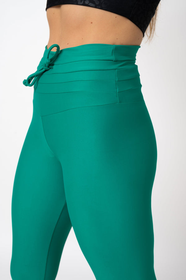 Seafoam Green Performance - Drawstring High Waisted Leggings-Activewear-Exoticathletica